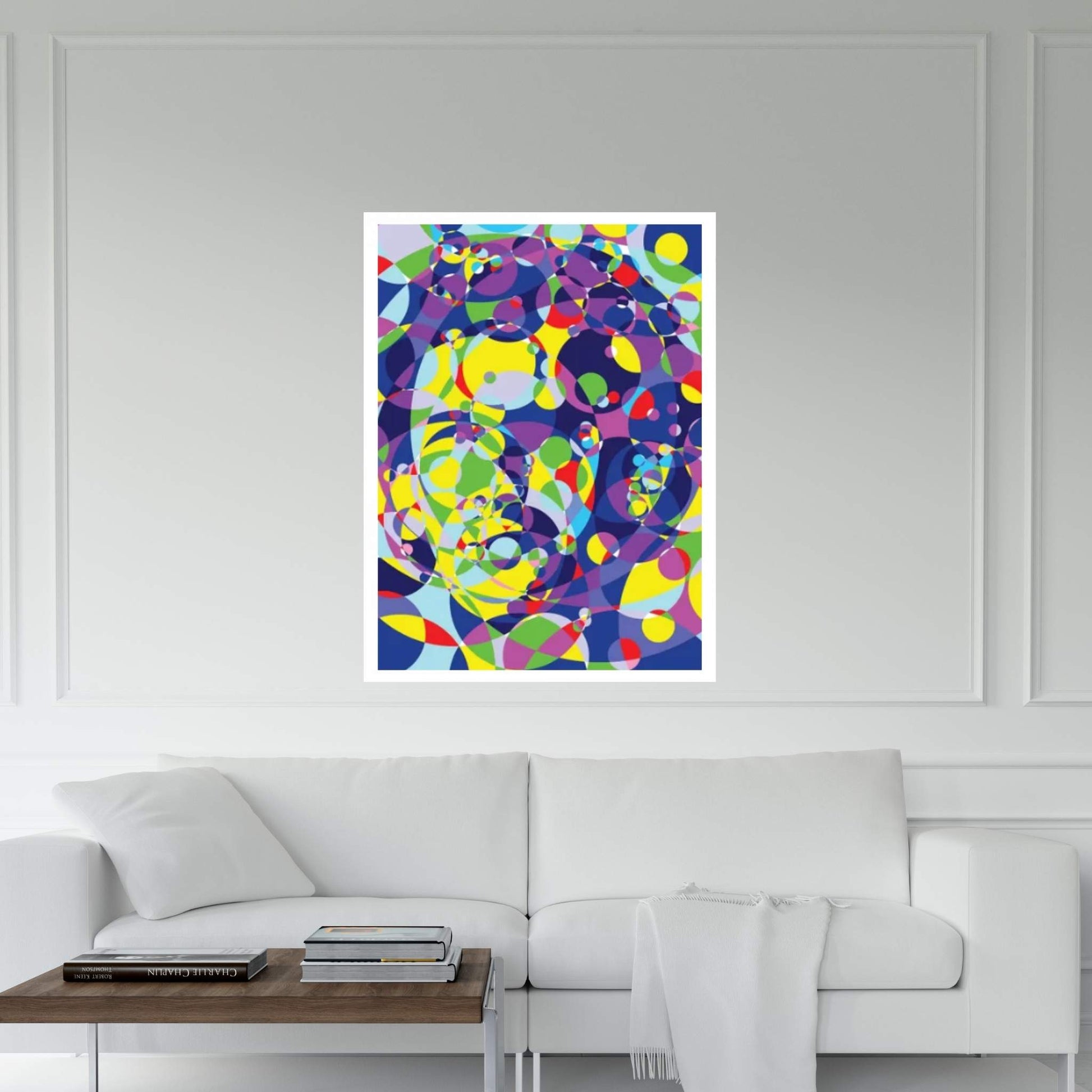 Ayrton Colored Circles Canvas Wall Art - Y Canvas