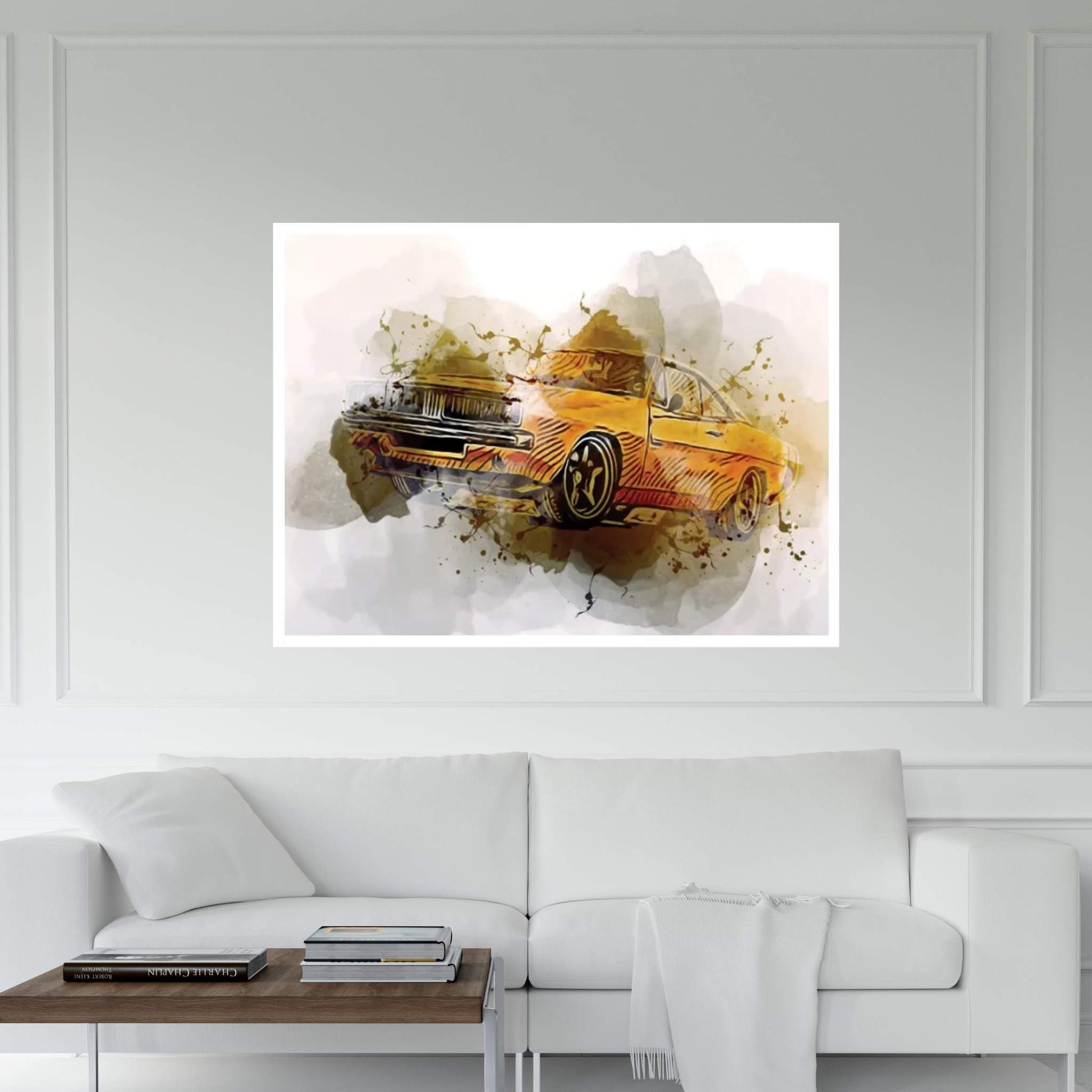 1969 Dodge Charger Captiv Abstract Cars Car Drawings Dodge Canvas Wall Art - Y Canvas