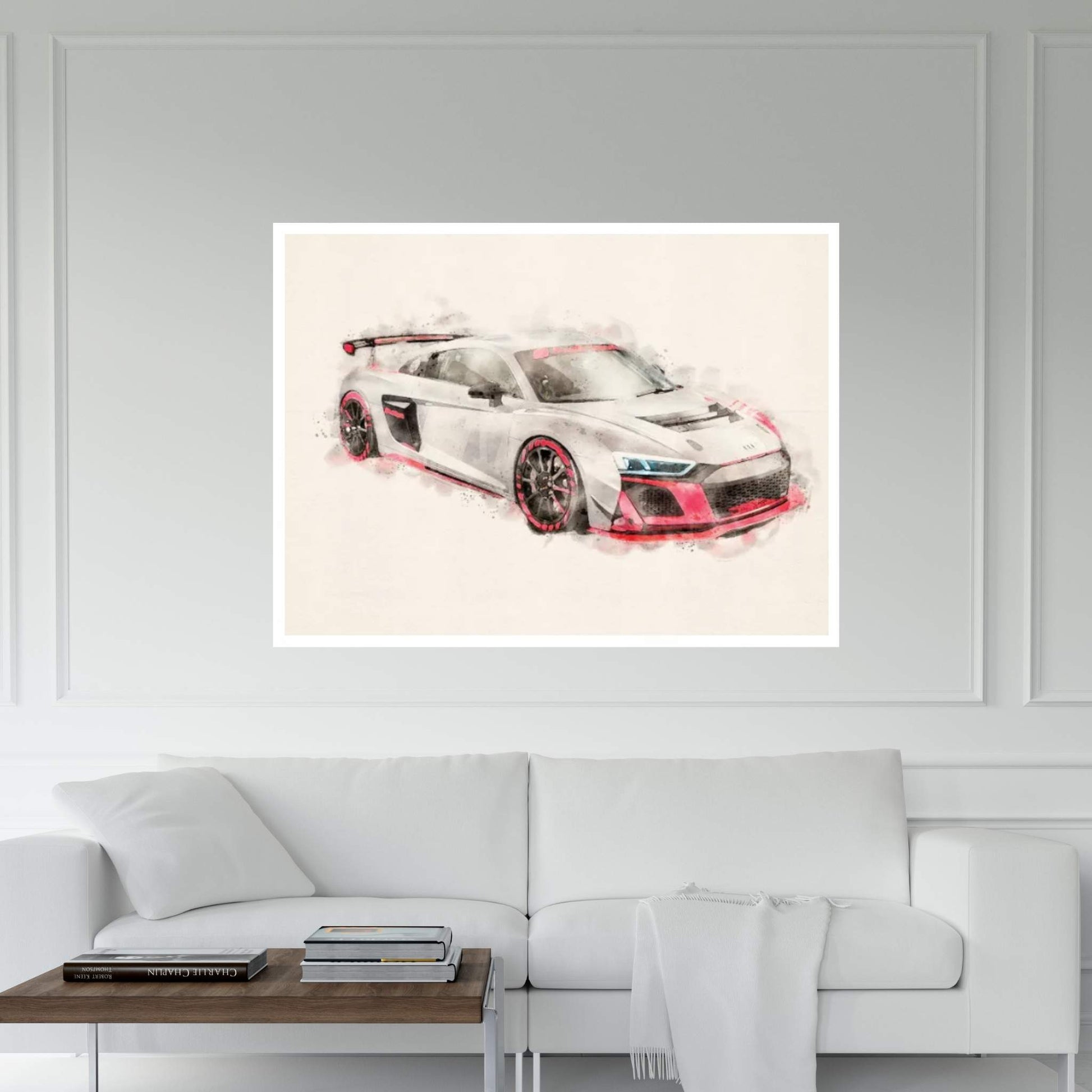 Audi Tuning R8 LMS GT4 Canvas Wall Art - Y Canvas