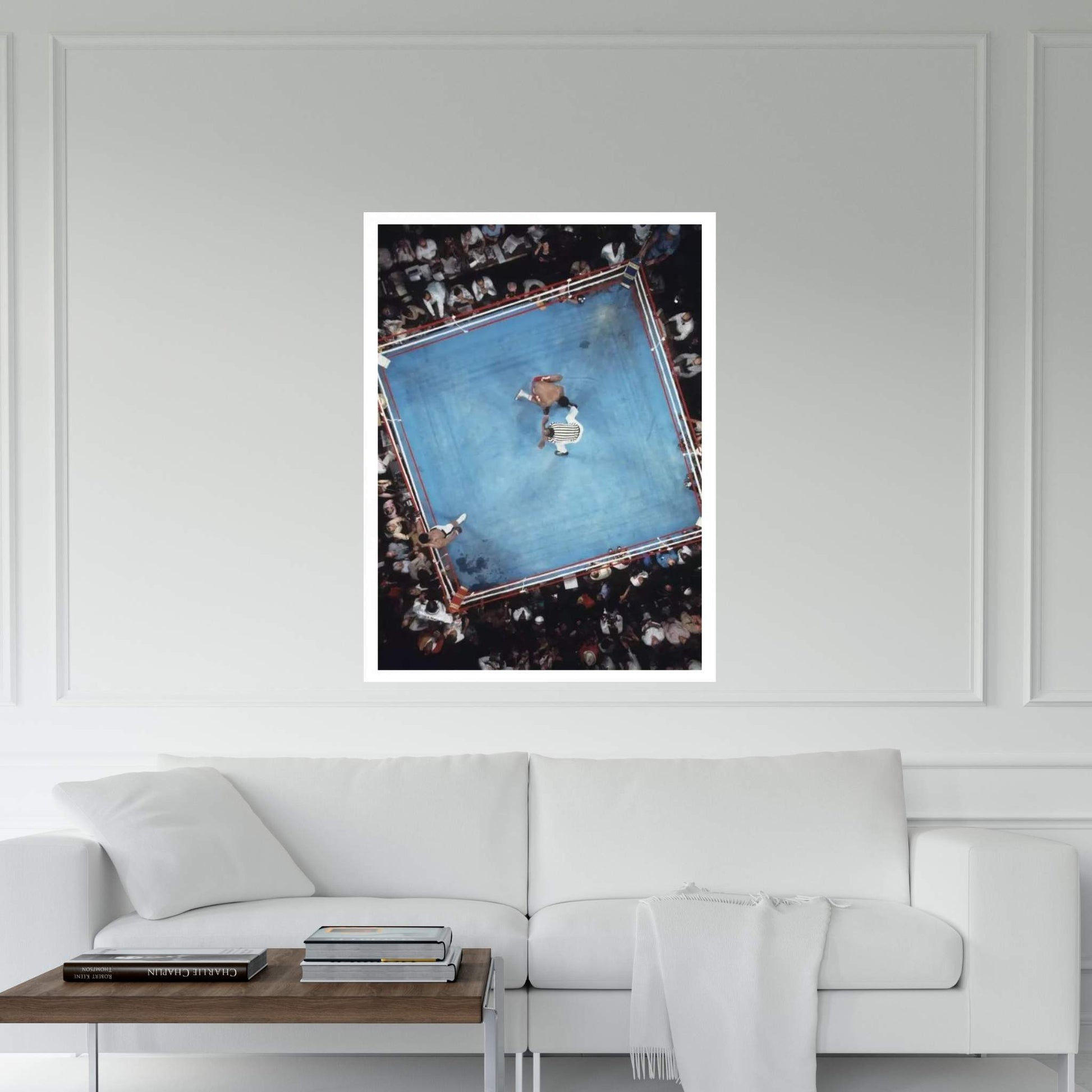 Opponent On One Knee Getting Counted Out, Rumble In The Jungle™ Canvas Wall Art - Y Canvas