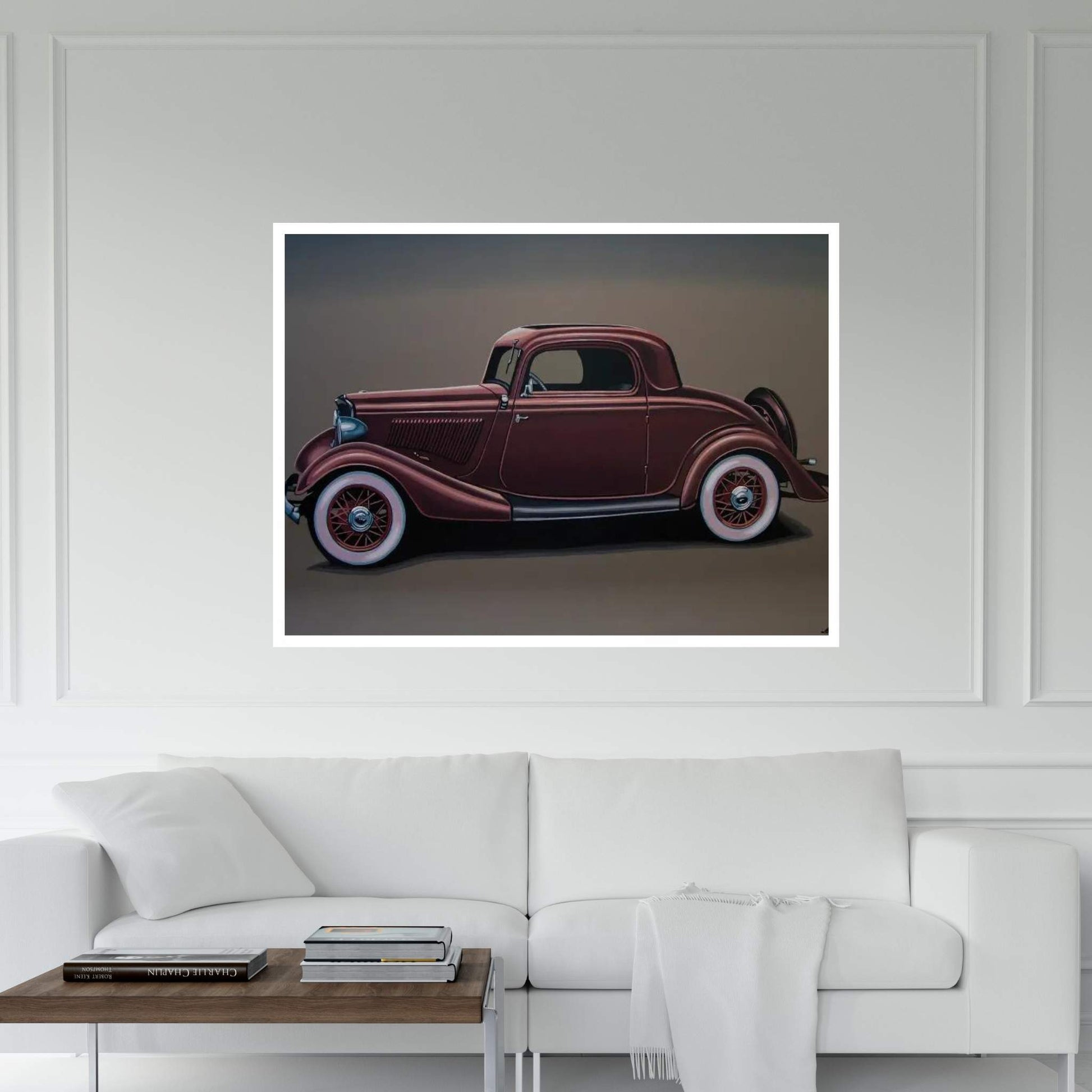 Ford 3 Window Coupe 1933 Canvas Wall Art - Y Canvas