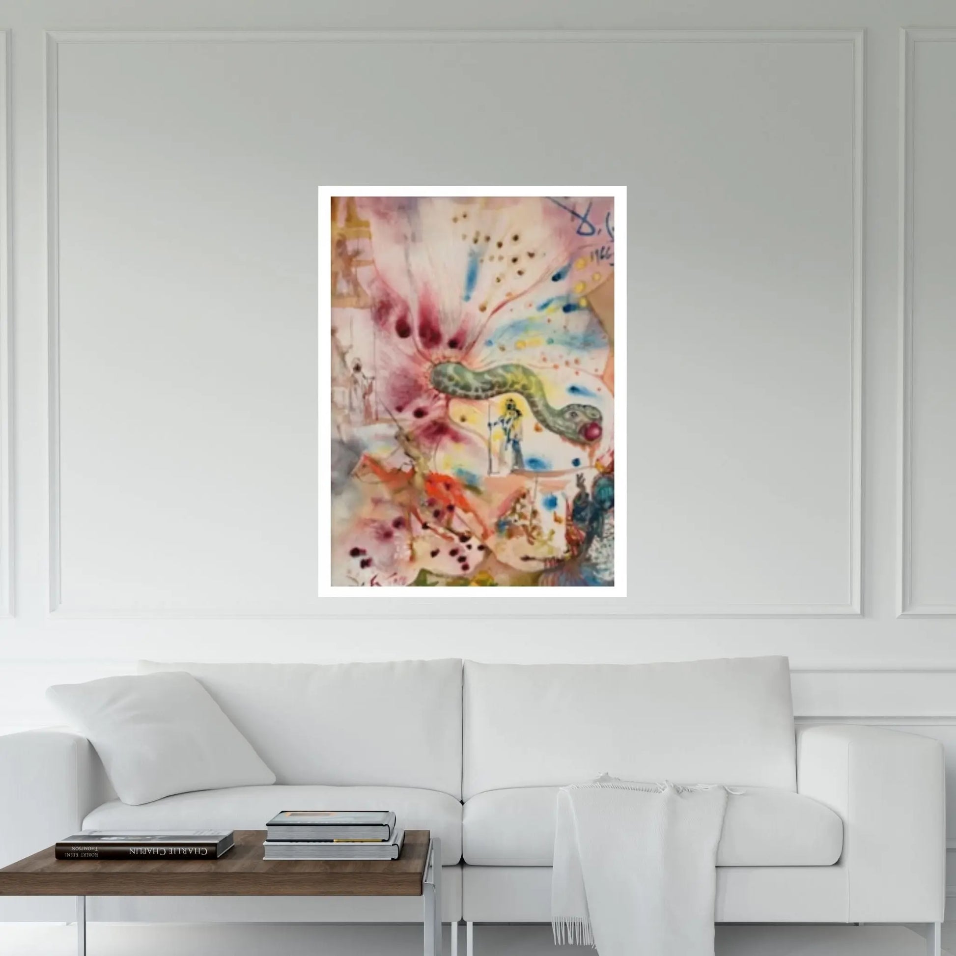 Salvador Dali The Snake and the Apple Canvas Wall Art Print, Salvador Dali Exhibition Poster, Surrealism Poster Canvas - Y Canvas