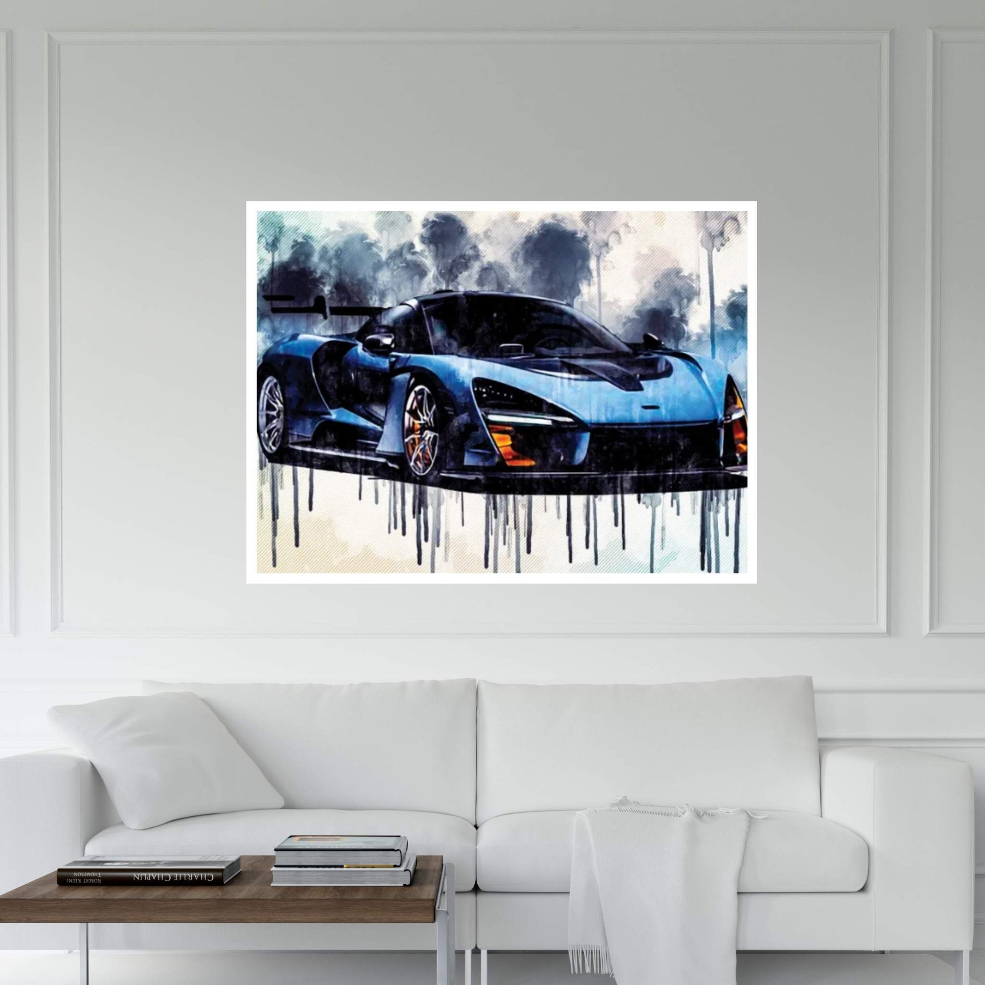 Mclaren Senna 2018 P15 Supercar Racing Car Hypercar Canvas Wall Art - Y Canvas