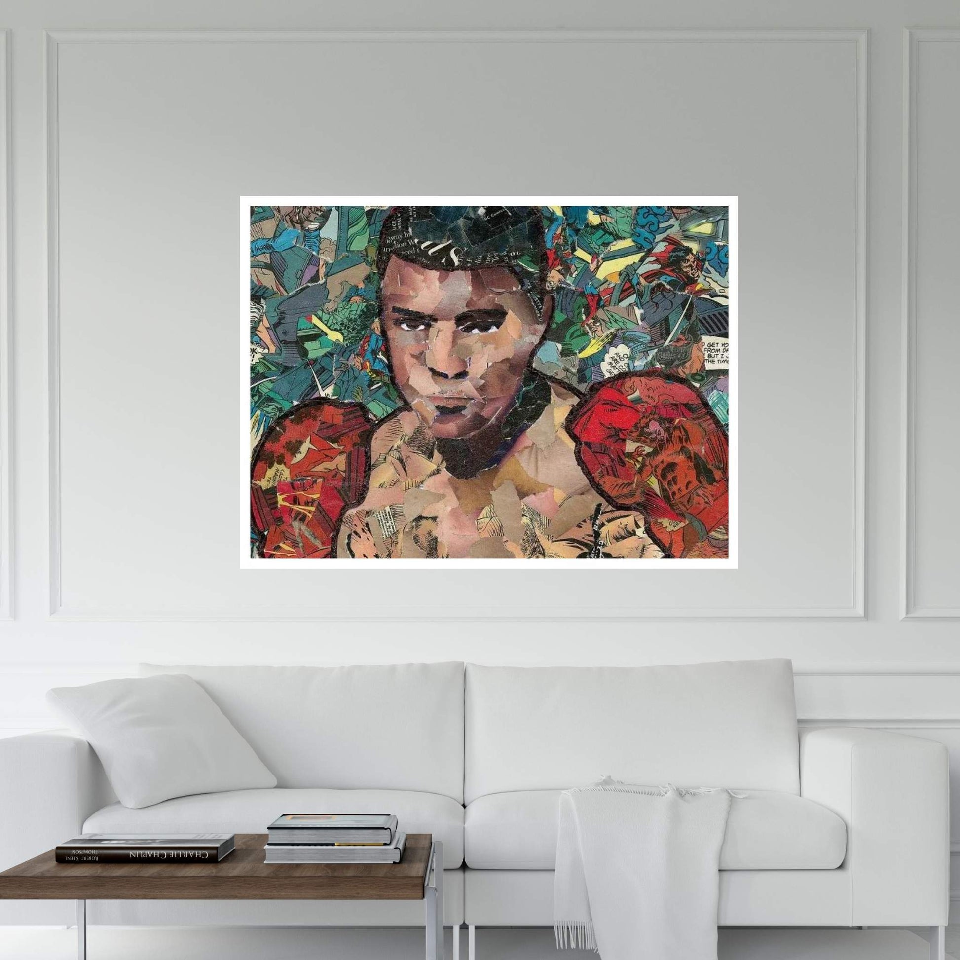 Ali Comic Collage Canvas Wall Art - Y Canvas