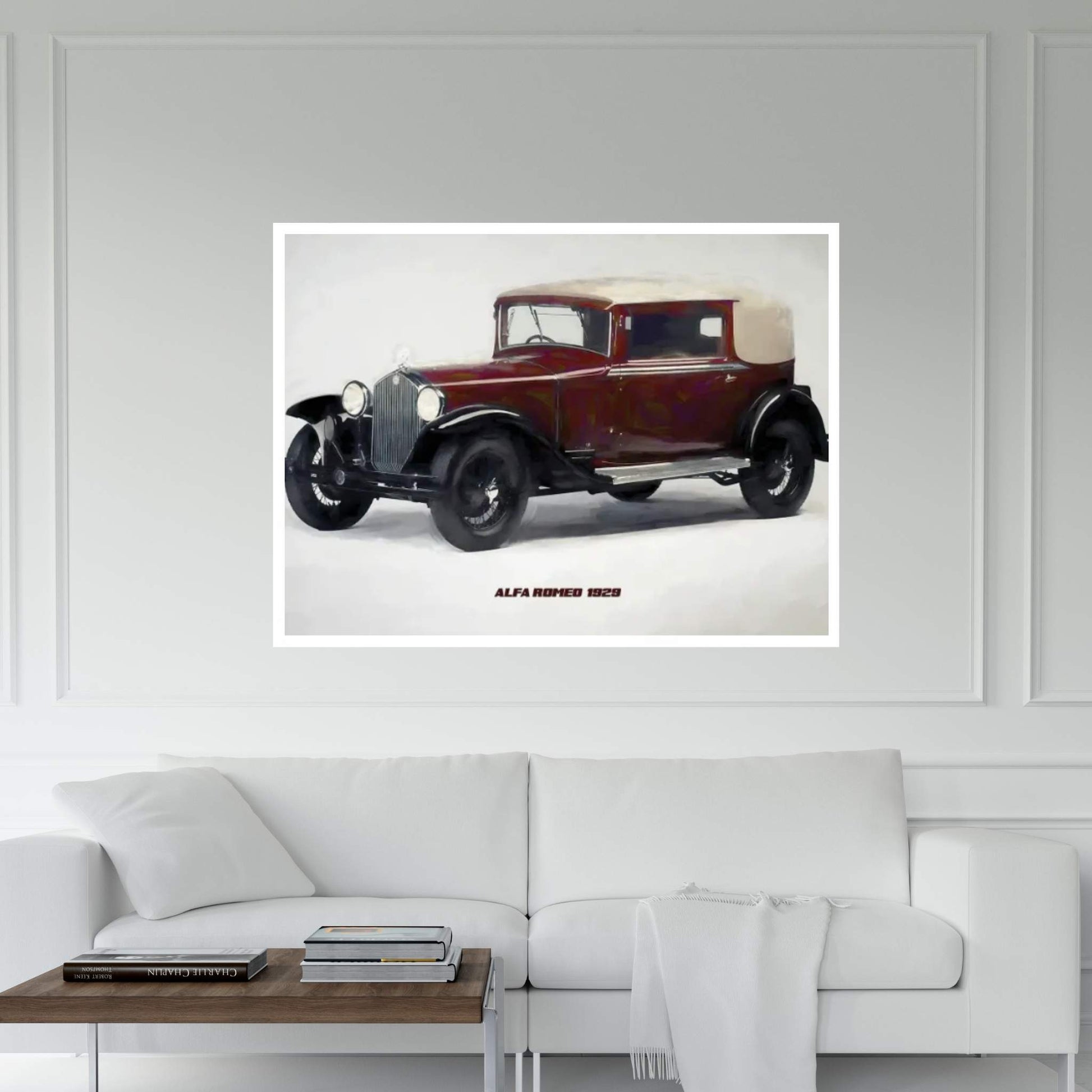 Alfa Romeo Retro 1929 Canvas Wall Art - Y Canvas