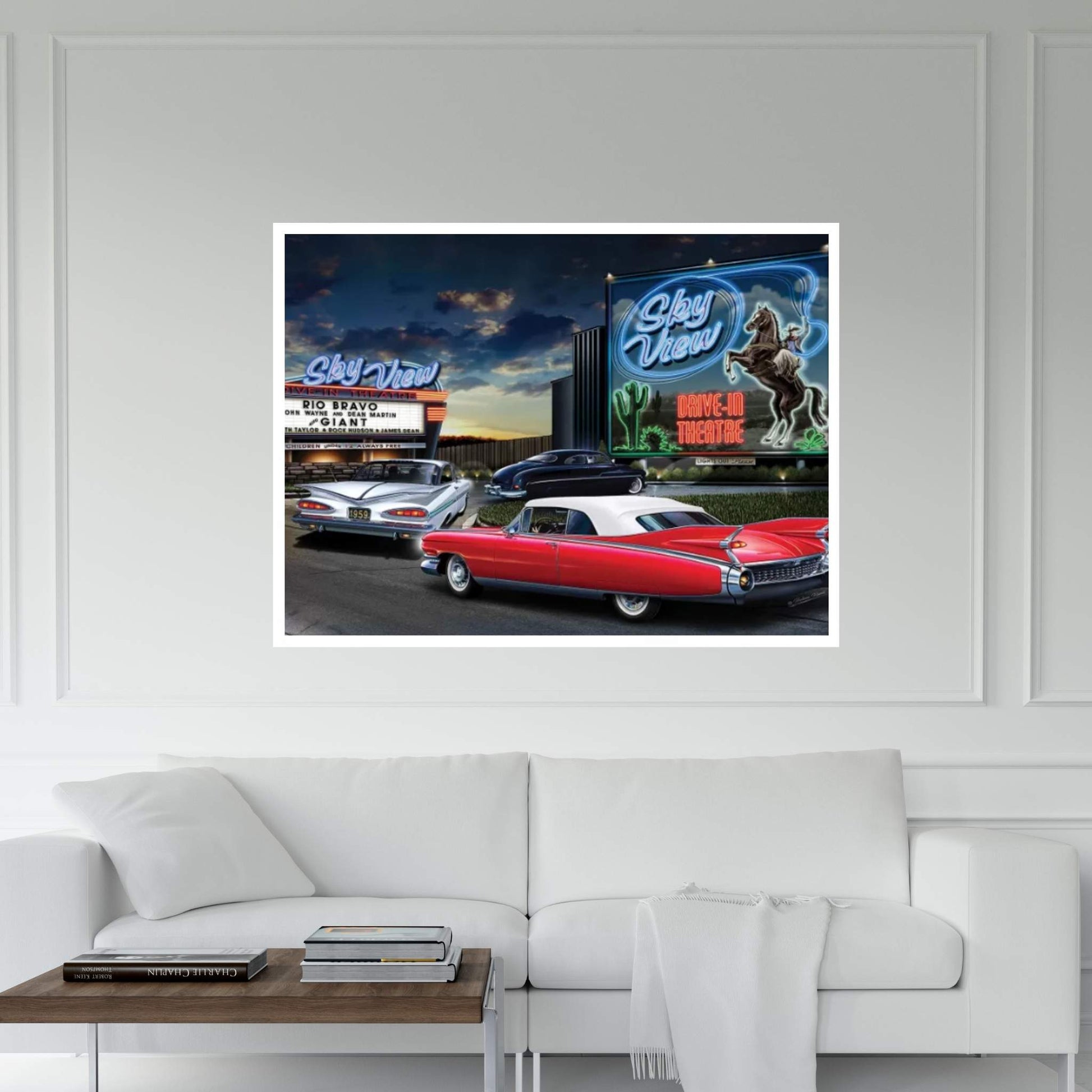 Skyview Drive-In I Canvas Wall Art - Y Canvas