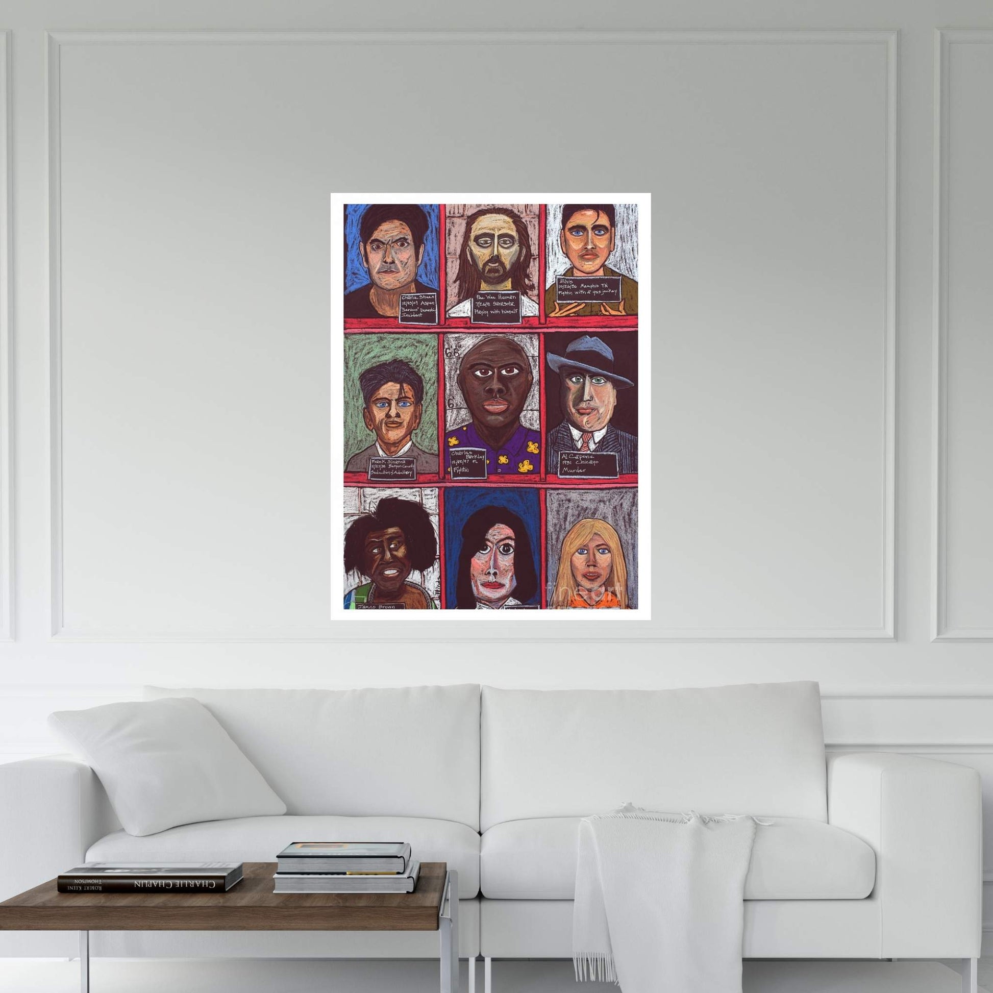 Infamous Mugshots II Canvas Wall Art - Y Canvas
