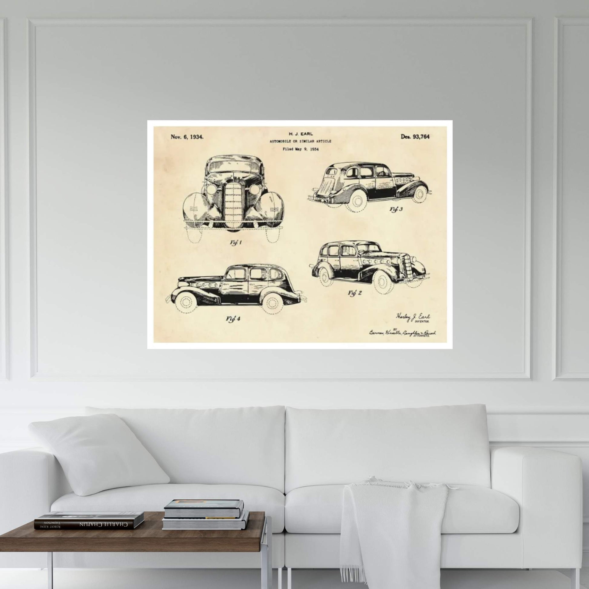 Automobile Patent II Canvas Wall Art - Y Canvas
