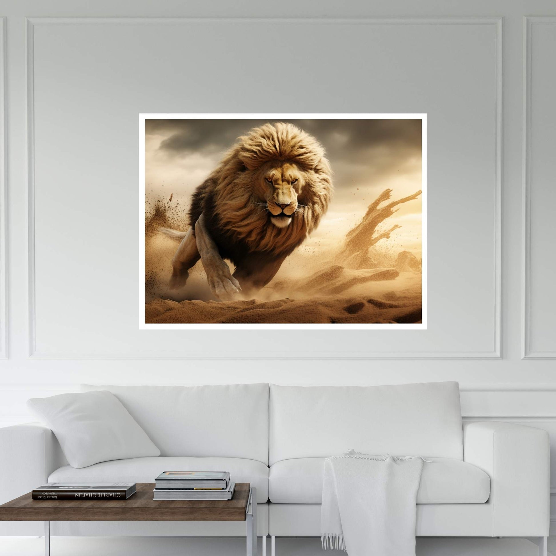 King Lion Wall Art, Lion Canvas Art, Animal Wall Art - Y Canvas