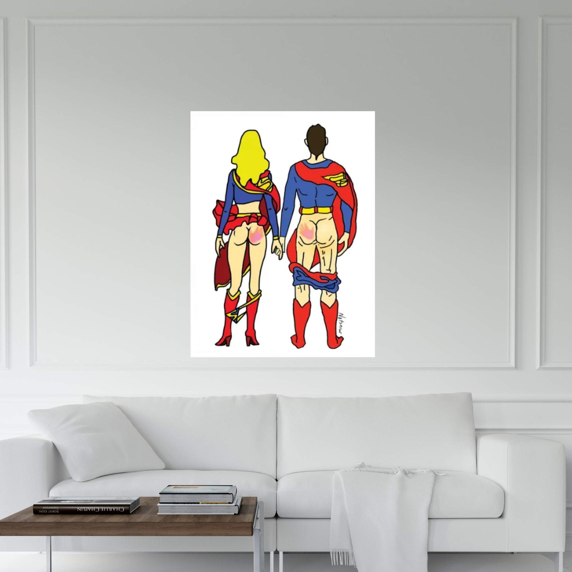 Hero Butt Lovers Are Super Canvas Wall Art - Y Canvas