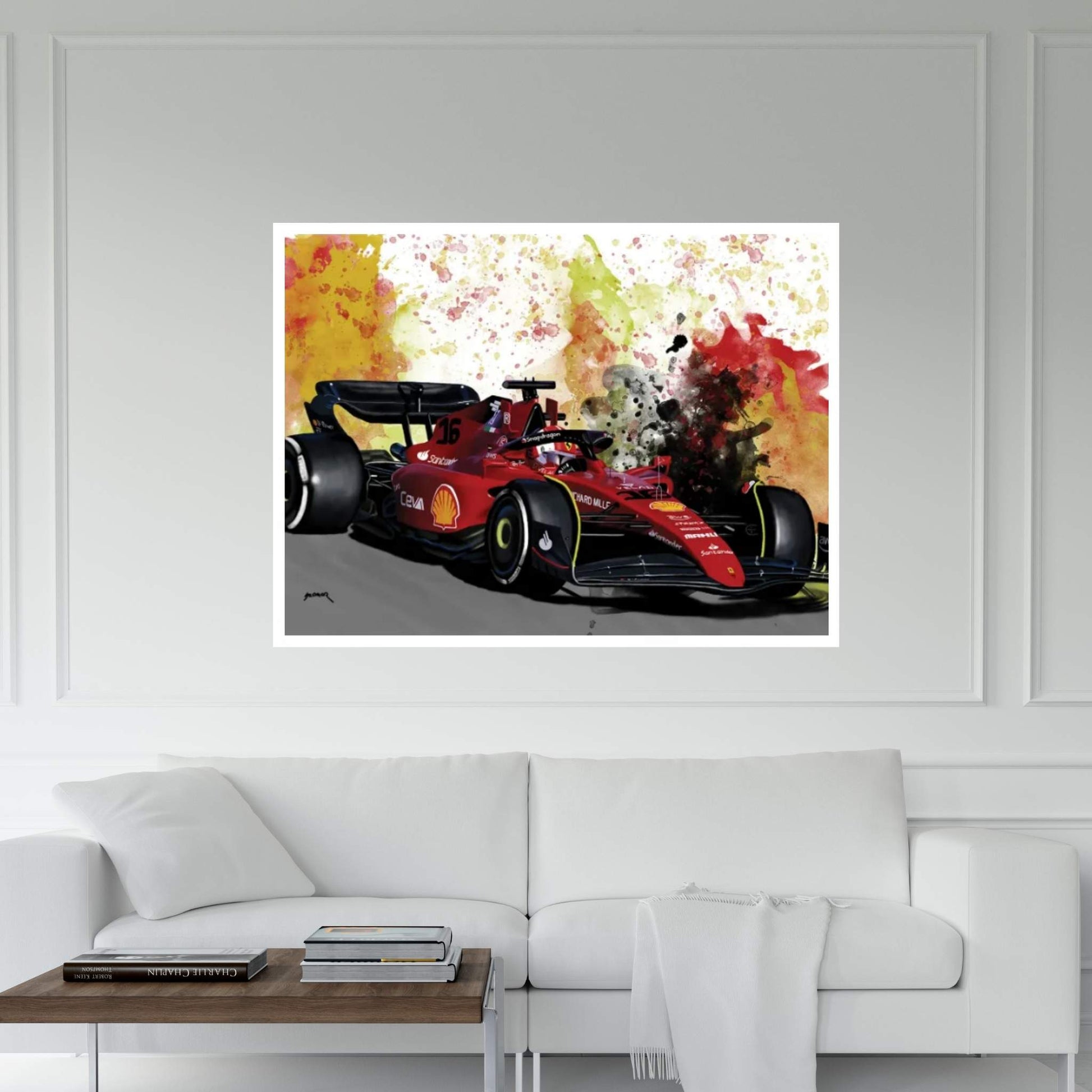 Leclerc's Racecar Canvas Wall Art - Y Canvas