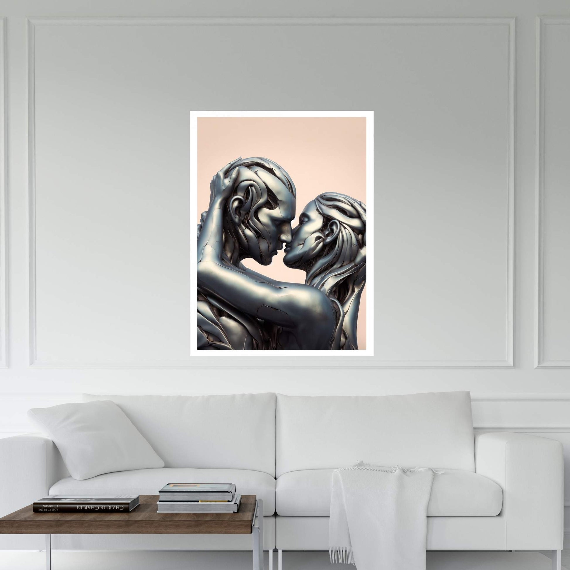 Metalic Love Couple Canvas Wall Art - Y Canvas