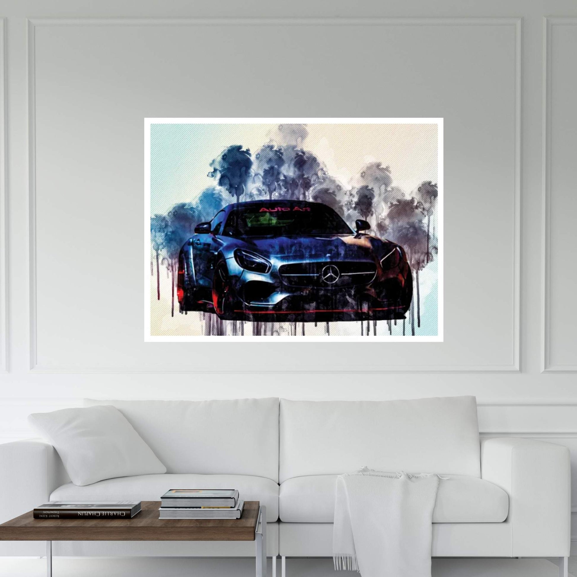 Mercedes Gts Amg 2017 Prior Design Red Black Wheels Tuning German Sports Cars Canvas Wall Art - Y Canvas