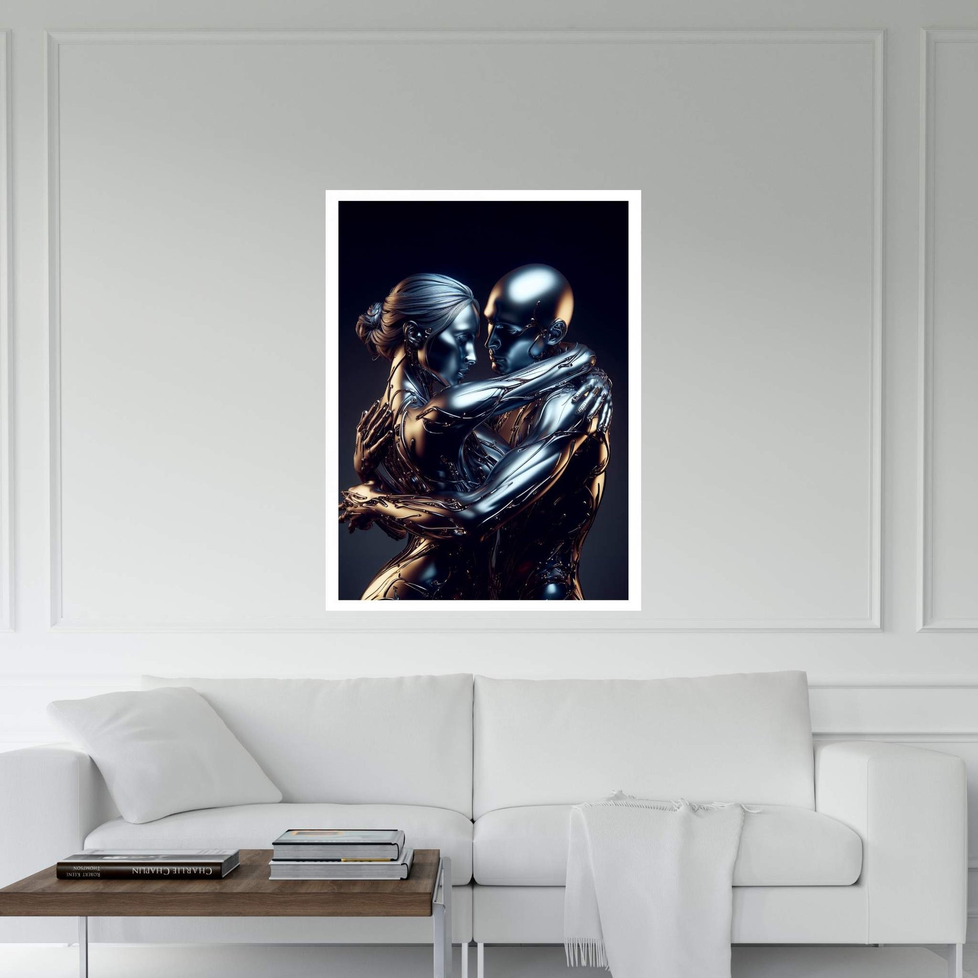 Metalic Love Couple Canvas Wall Art - Y Canvas