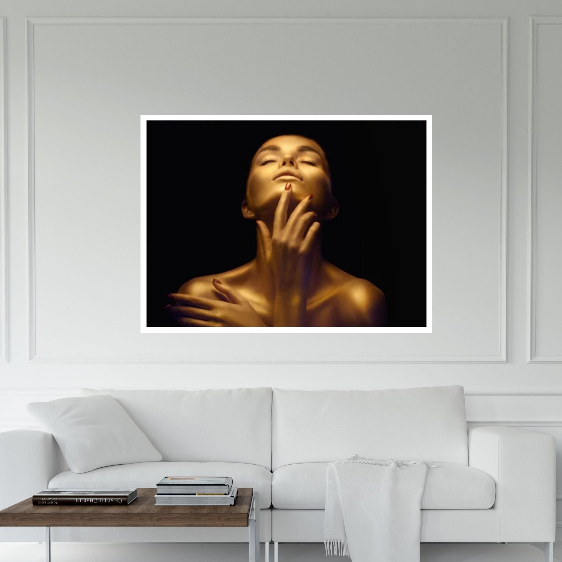 Black Woman Gold Lips, Purple Lips Woman, Black Woman Wall Art, African Woman Canvas - Y Canvas