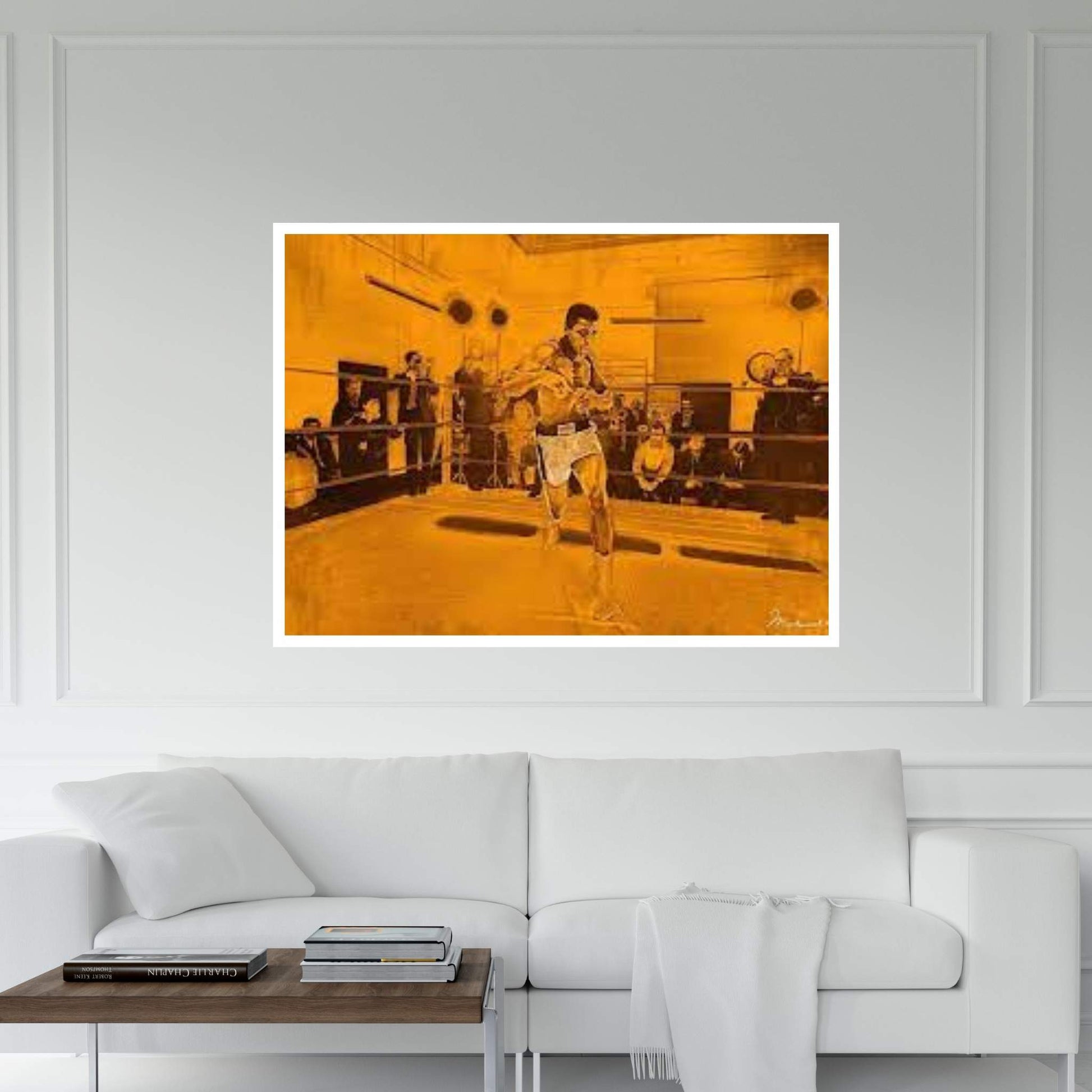 Muhammad Ali in training in London for Brian London fight, 1966 Canvas Wall Art - Y Canvas