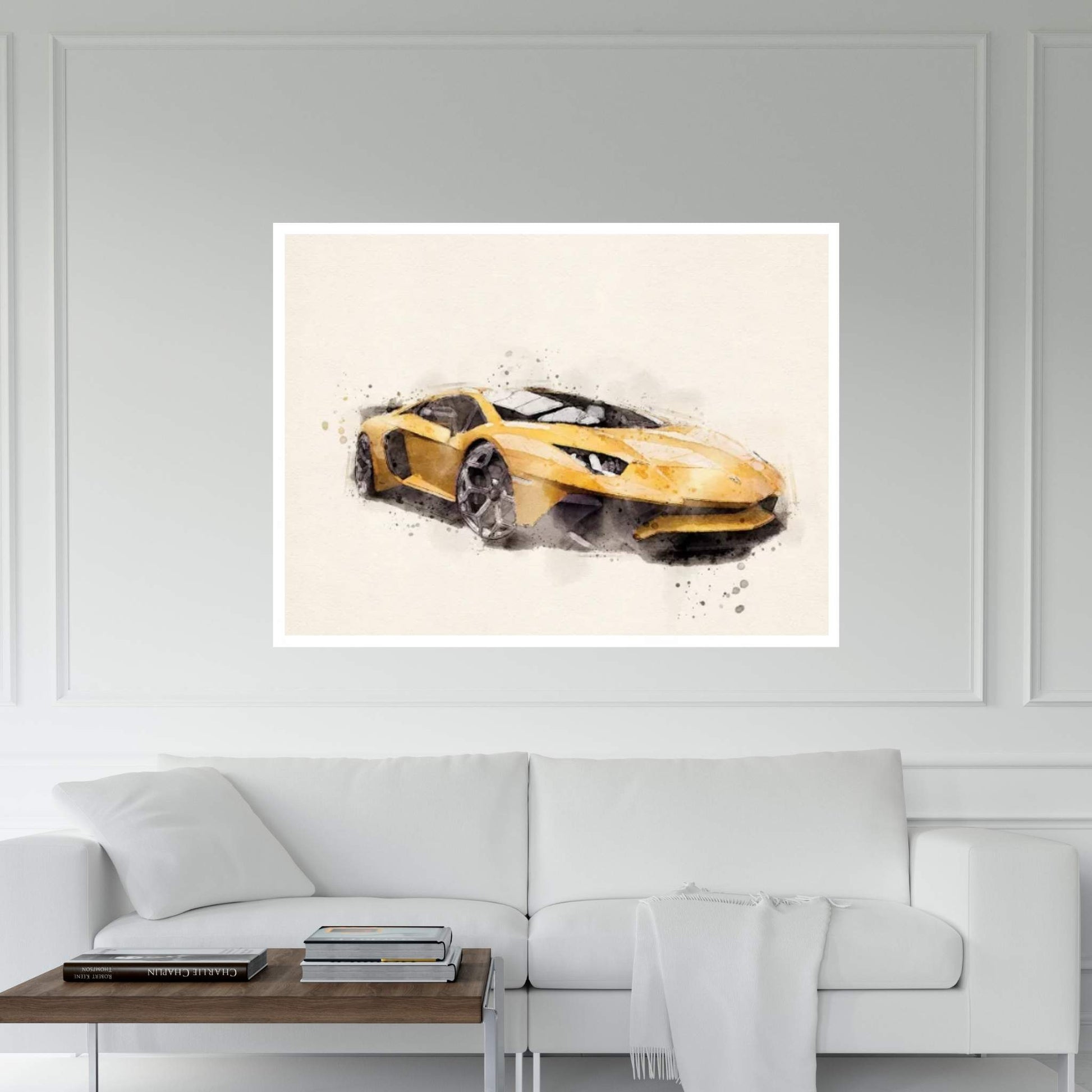 Lamborghini Aventador v II Canvas Wall Art - Y Canvas