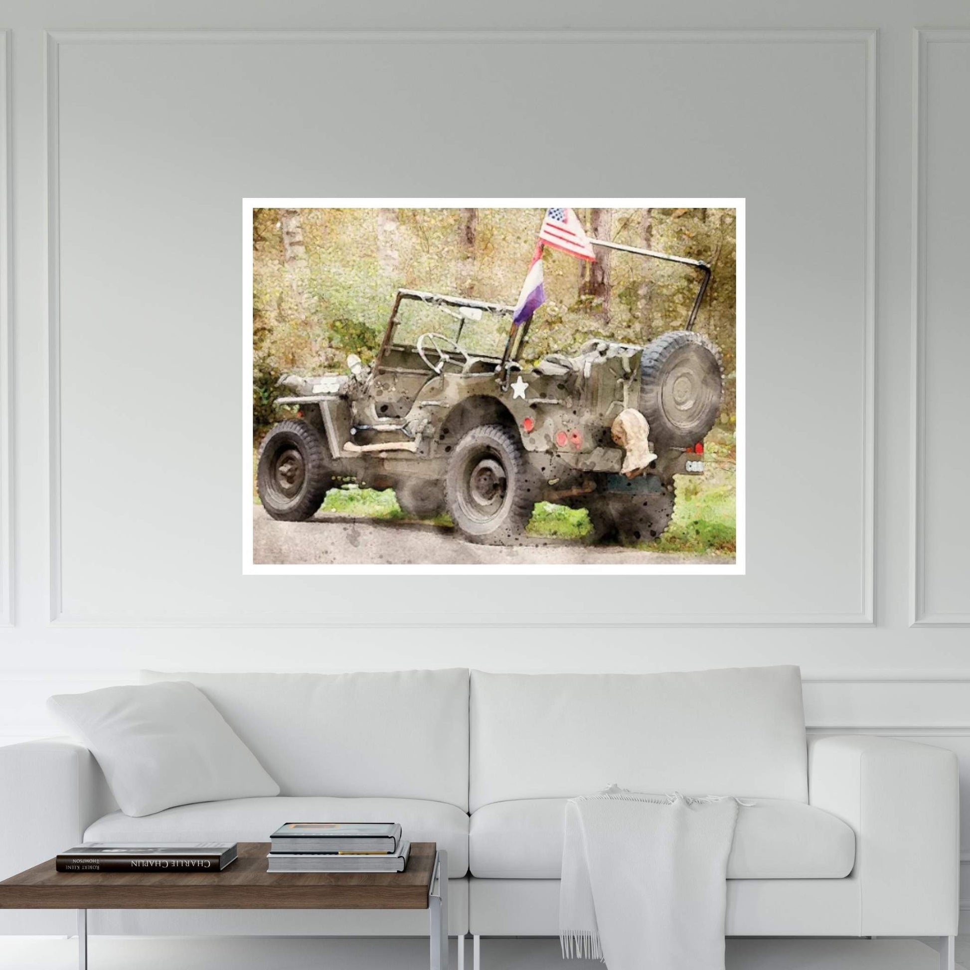 Jeep Willys II Canvas Wall Art - Y Canvas