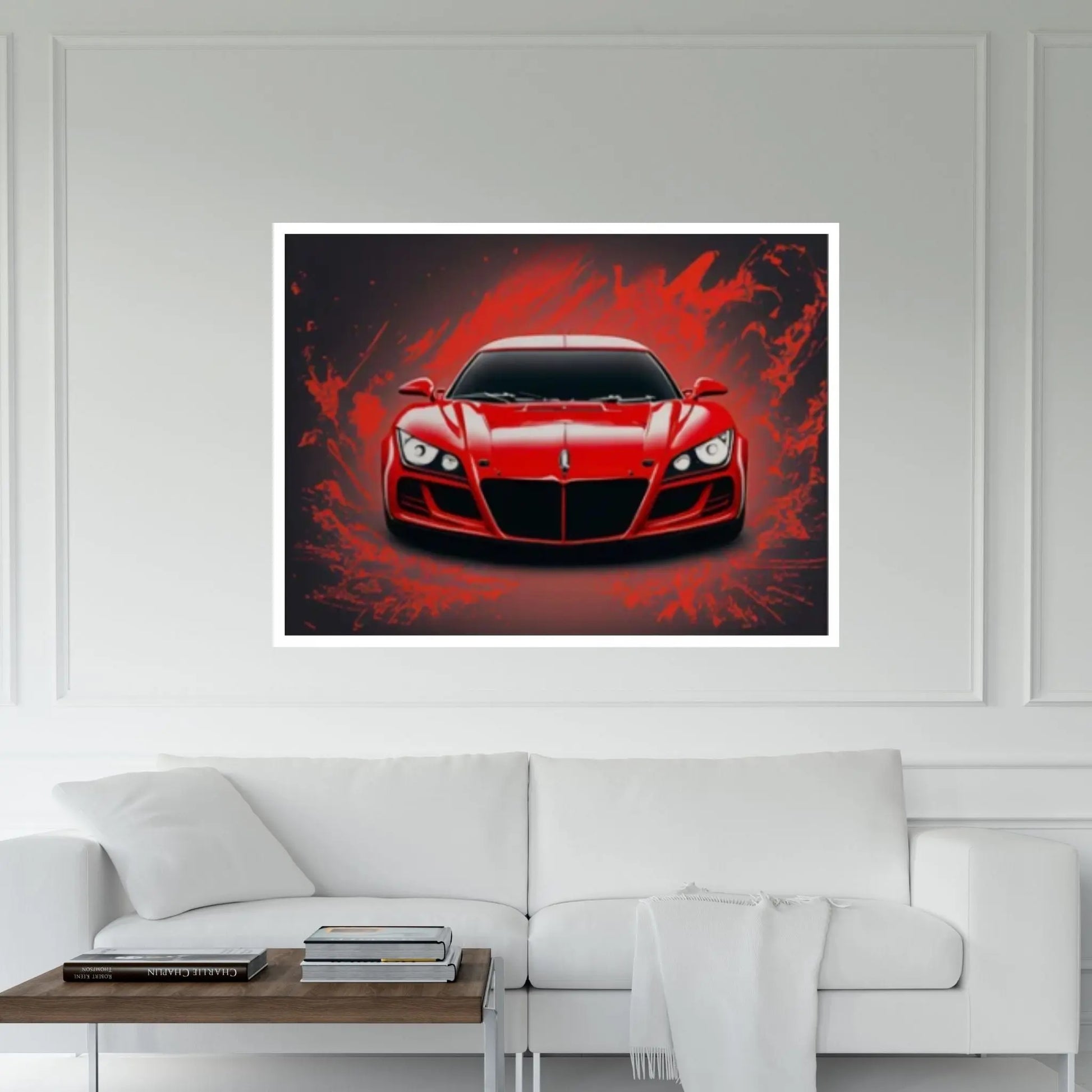 Red Sport Cars Canvas Wall Art Poster Print, Supercar Wall Art - Y Canvas
