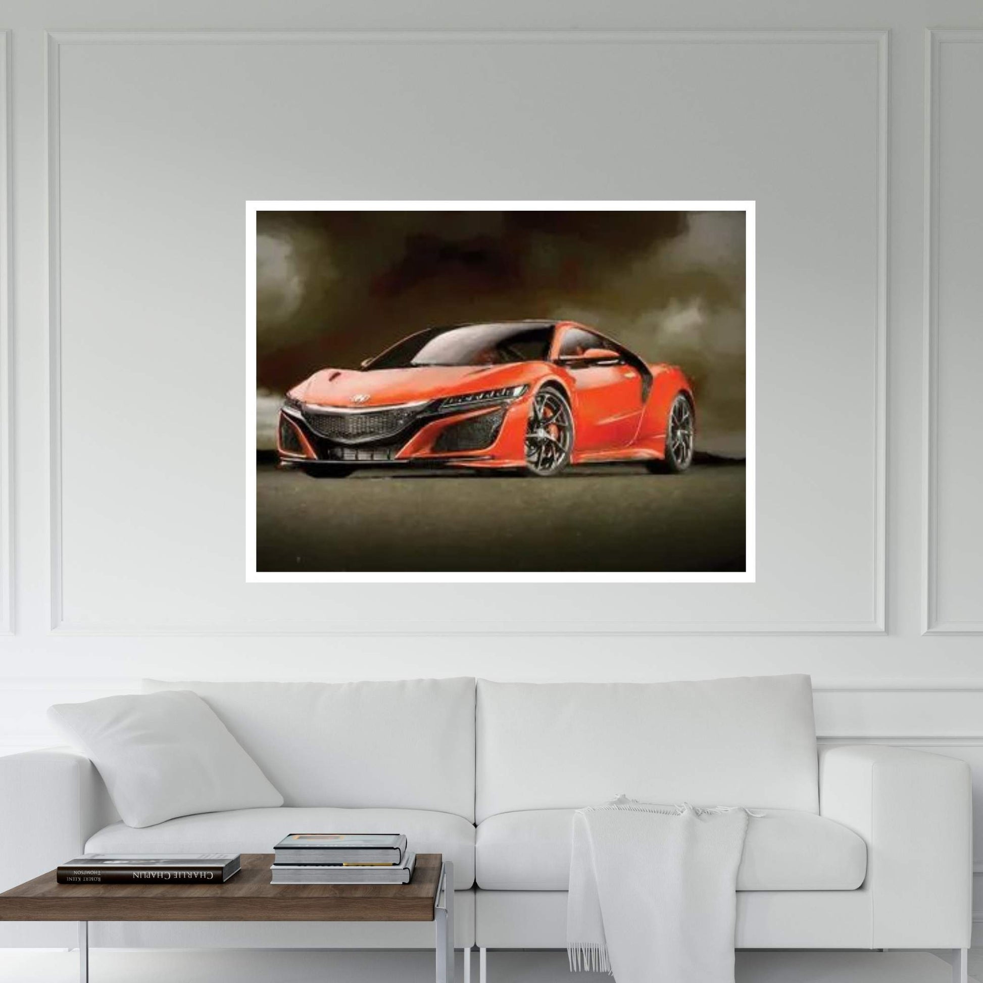 Honda NSX In Watercolor Canvas Wall Art - Y Canvas