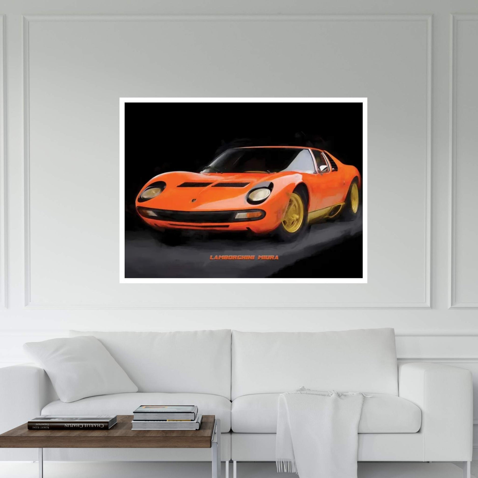 Lamborghini Miura In Watercolor Canvas Wall Art - Y Canvas