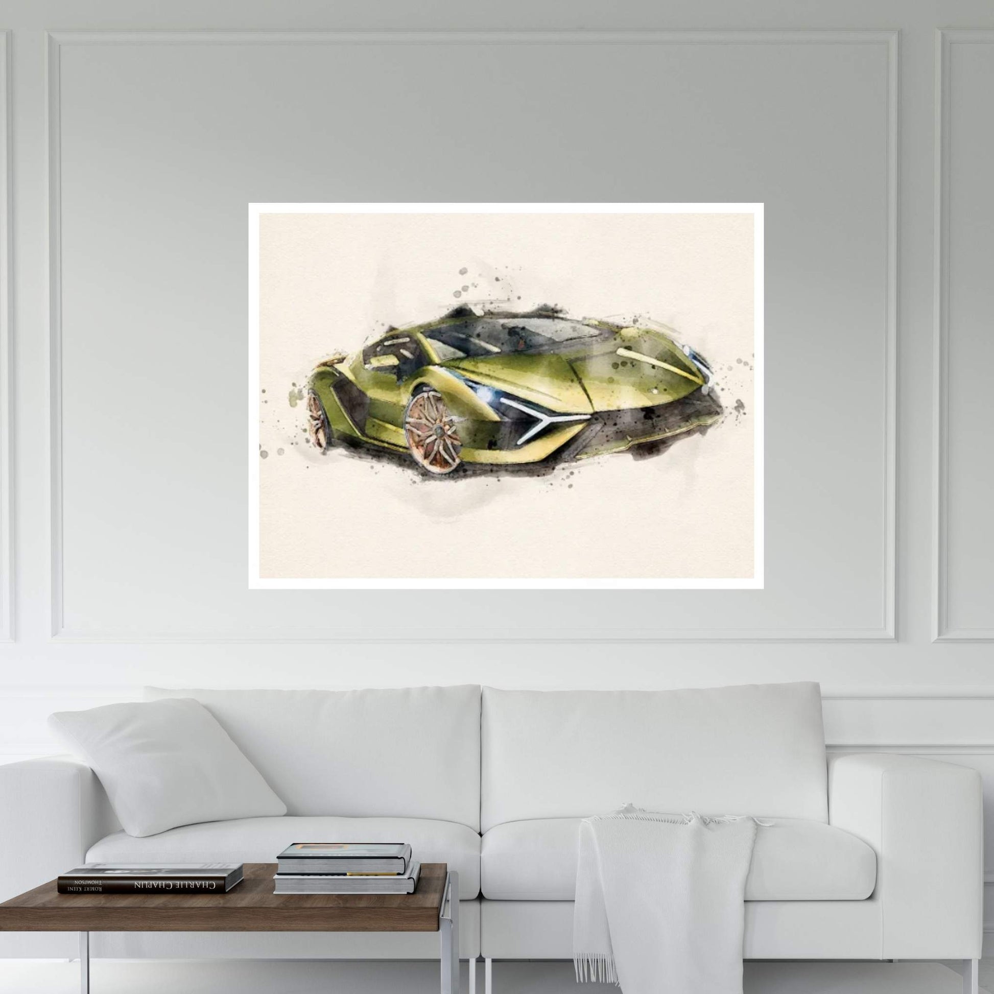 Lamborghini v II Canvas Wall Art - Y Canvas