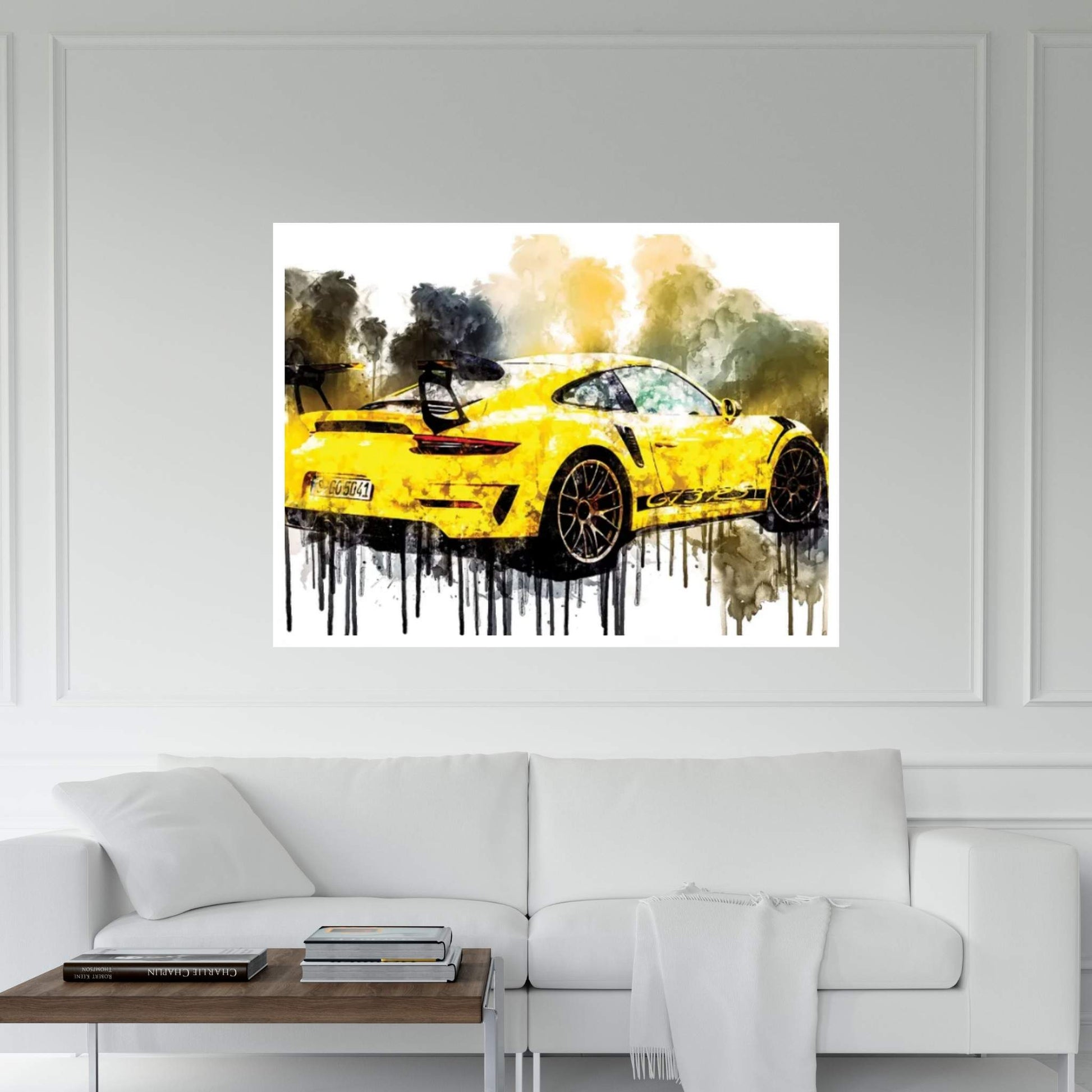 Car 2018 Porsche 911 GT3 RS Weissach Package Canvas Wall Art - Y Canvas