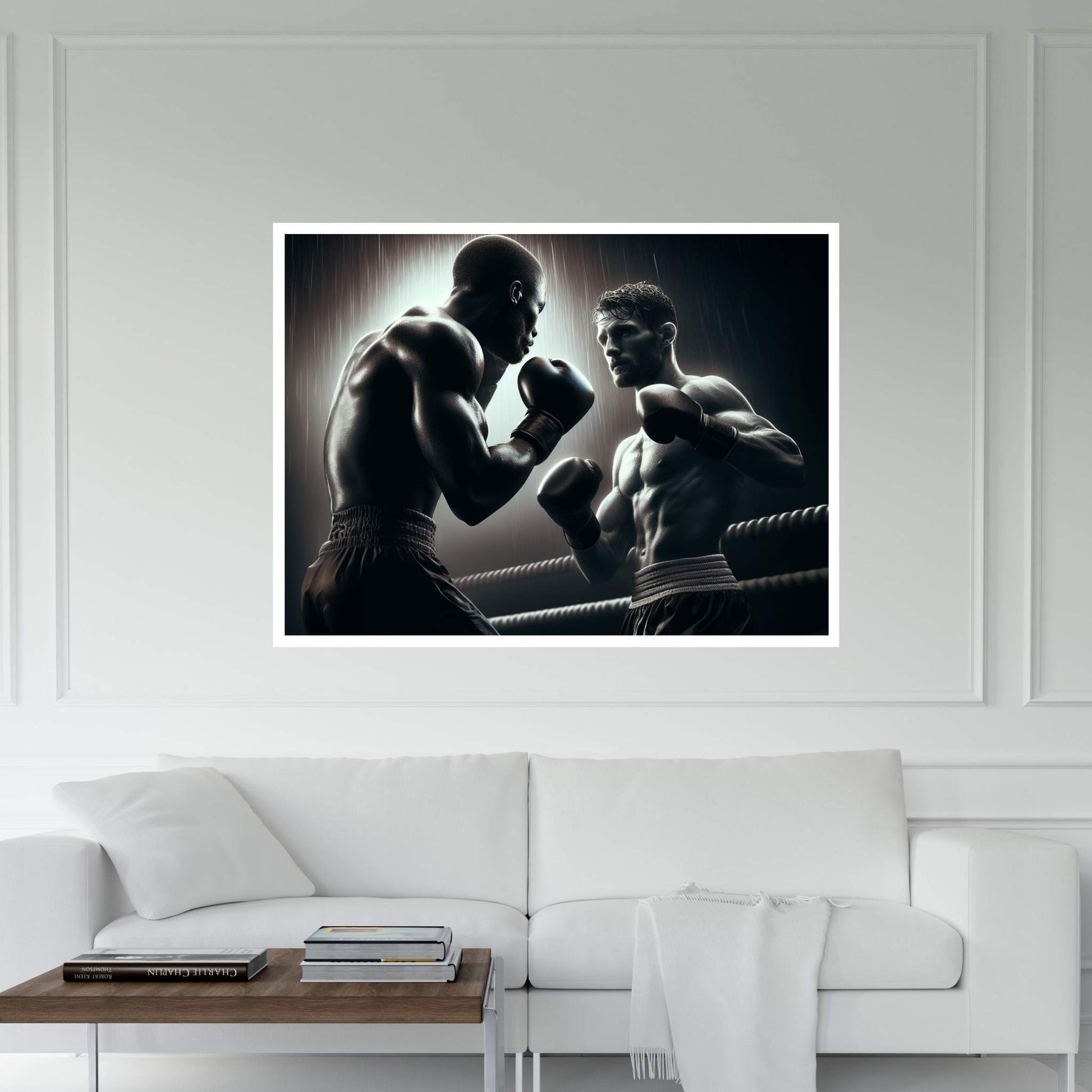 Black African Boxer, Fist and Victory, Boxing Canvas Wall Art - Y Canvas