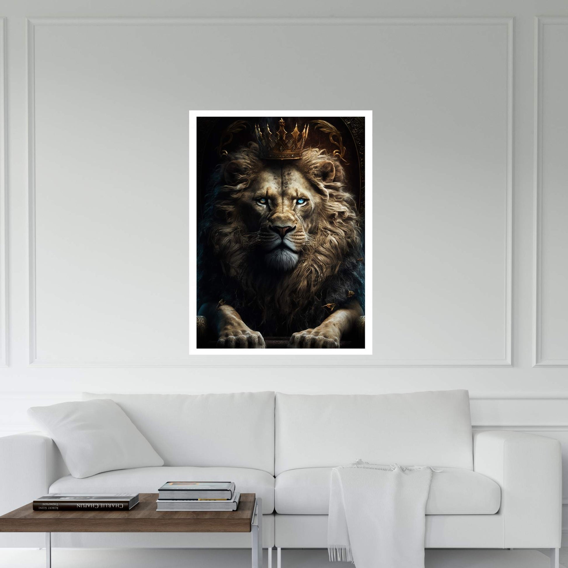 King Lion Wall Art, Lion Canvas Art, Animal Wall Art - Y Canvas