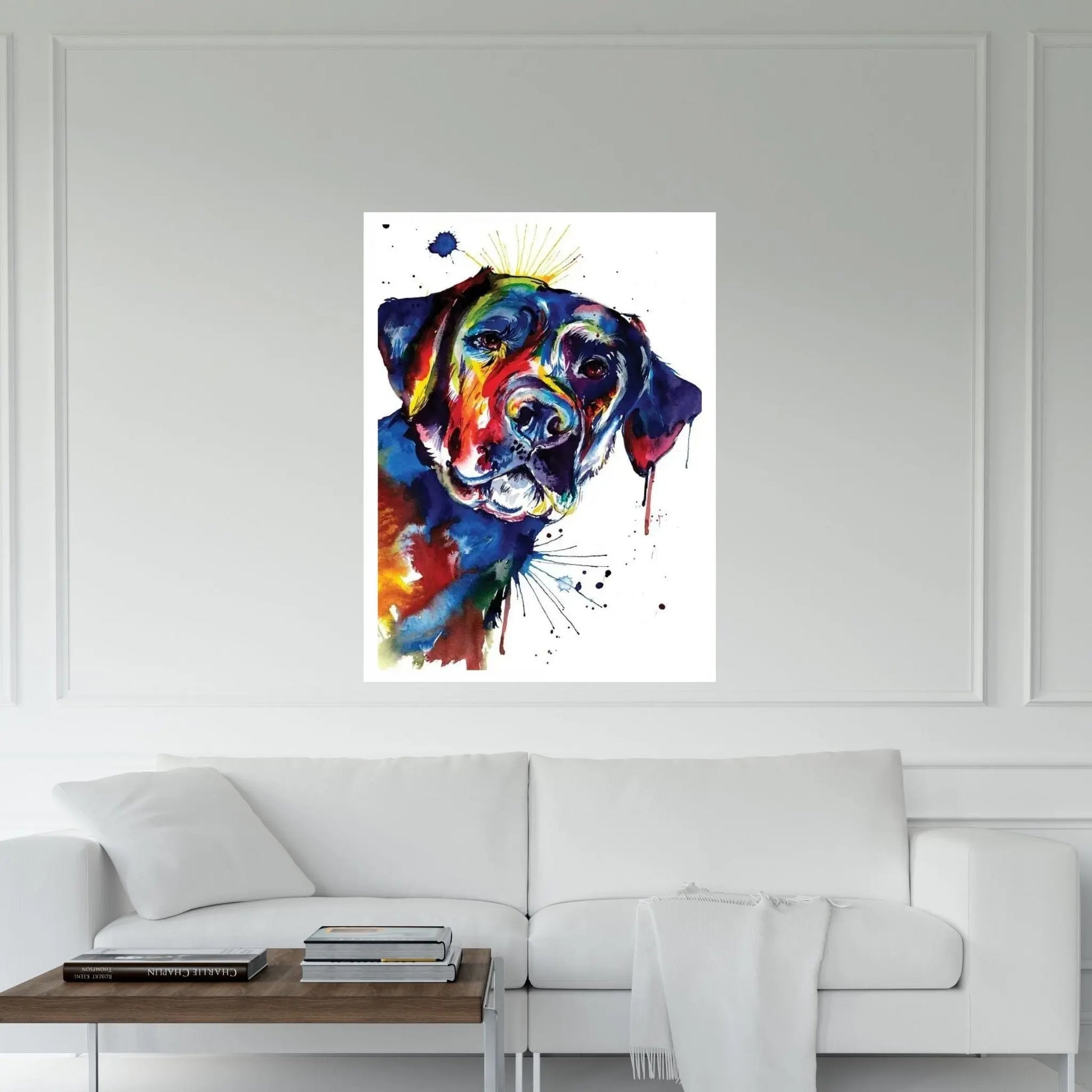 Black Lab Canvas Wall Art - Y Canvas