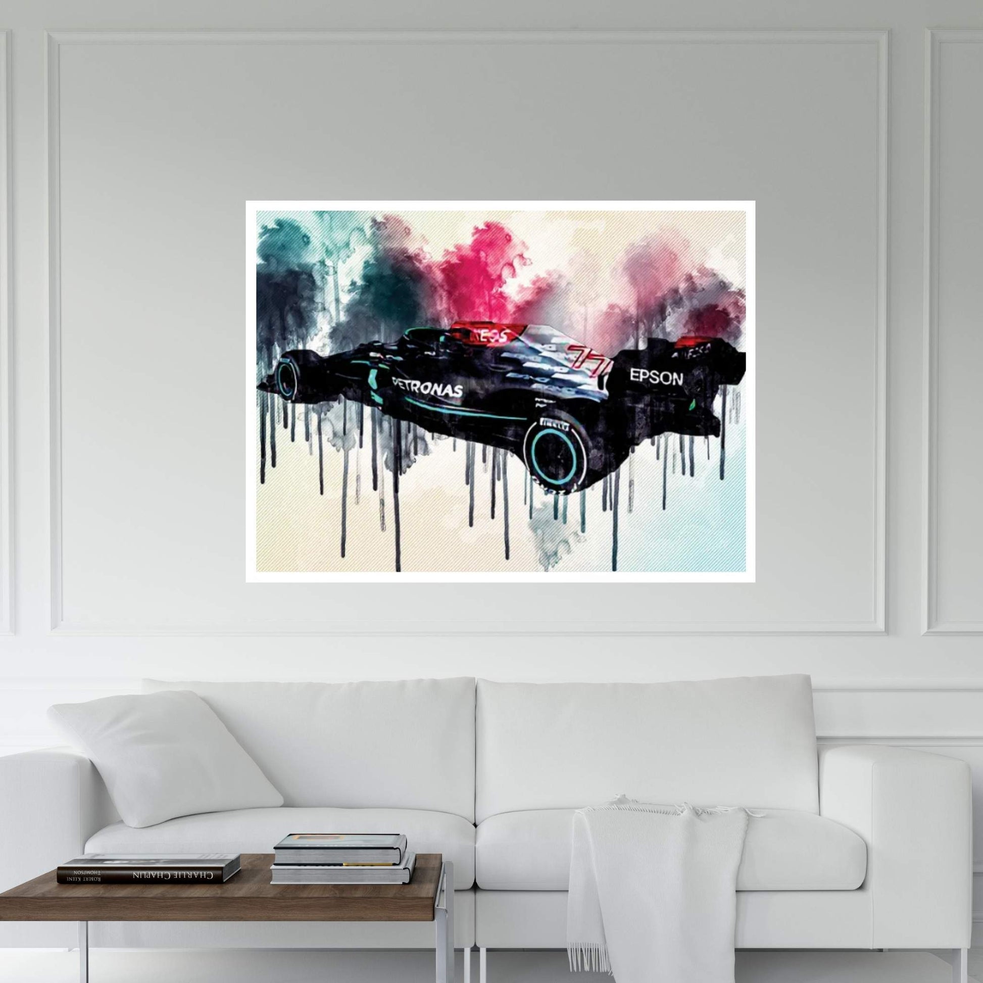 Mercedes-Amg F1 W12 E Performance 2021 Rear View Exterior F1 2021 Race Cars Formula 1 Canvas Wall Art - Y Canvas