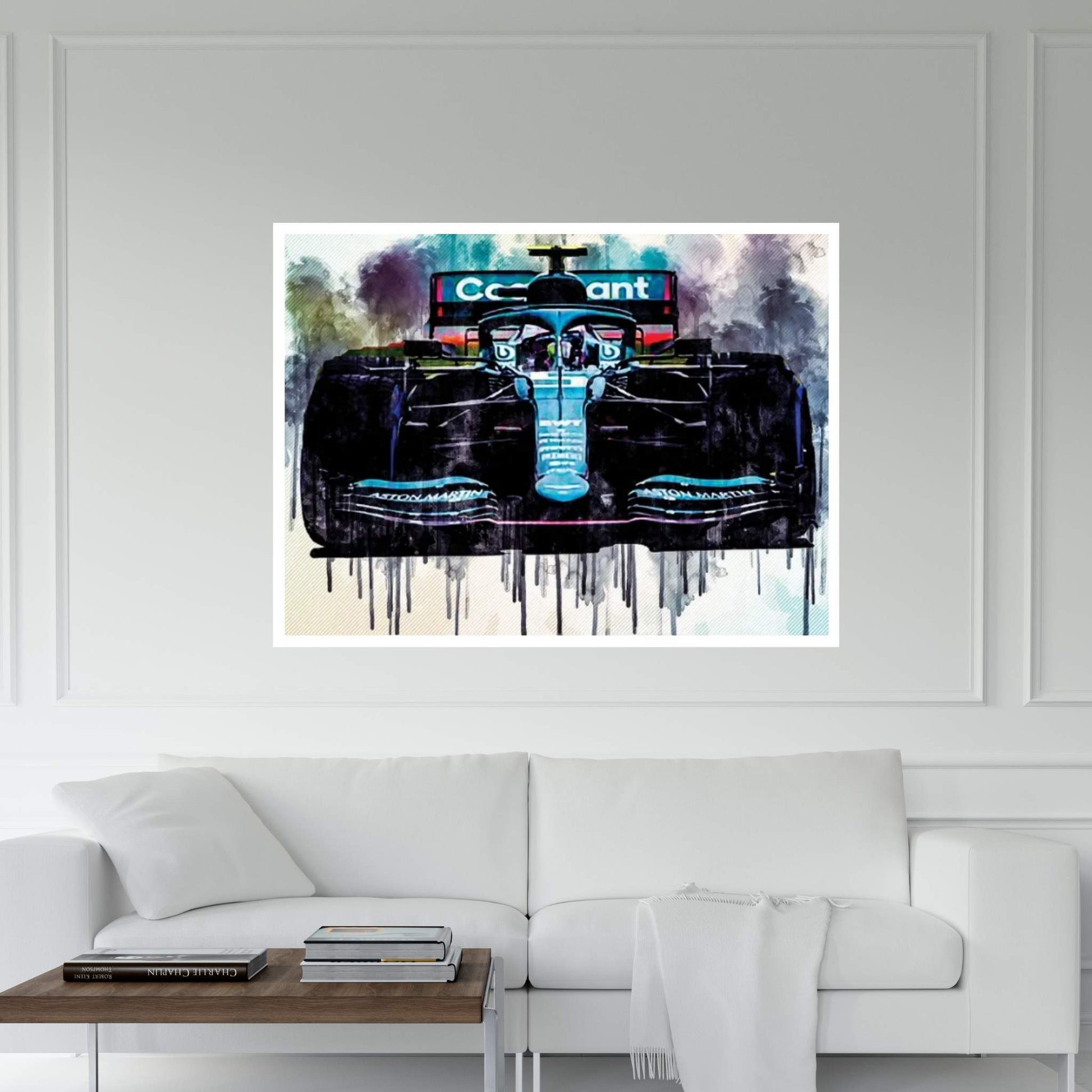Sebastian Vettel 2021 Aston Martin Amr21 Aston Martin F1 Team German Racing Drivers Formula 1 Canvas Wall Art - Y Canvas