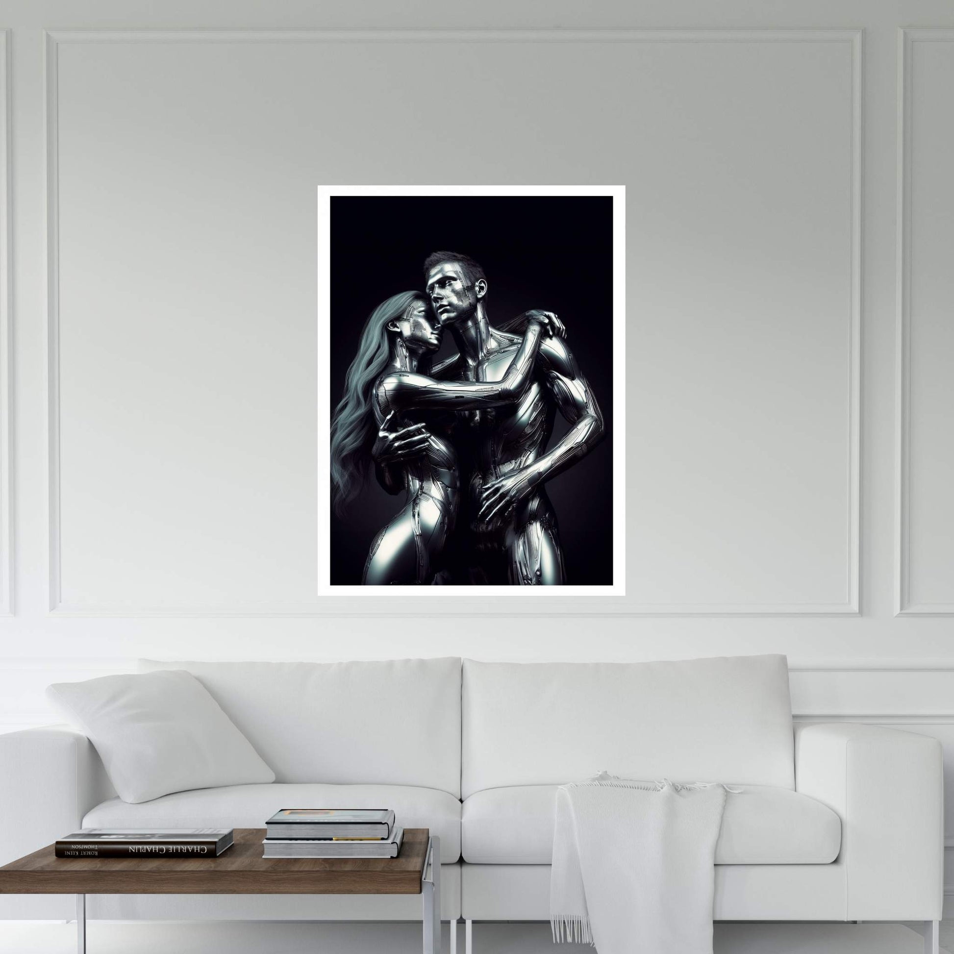 Metalic Love Couple Canvas Wall Art - Y Canvas