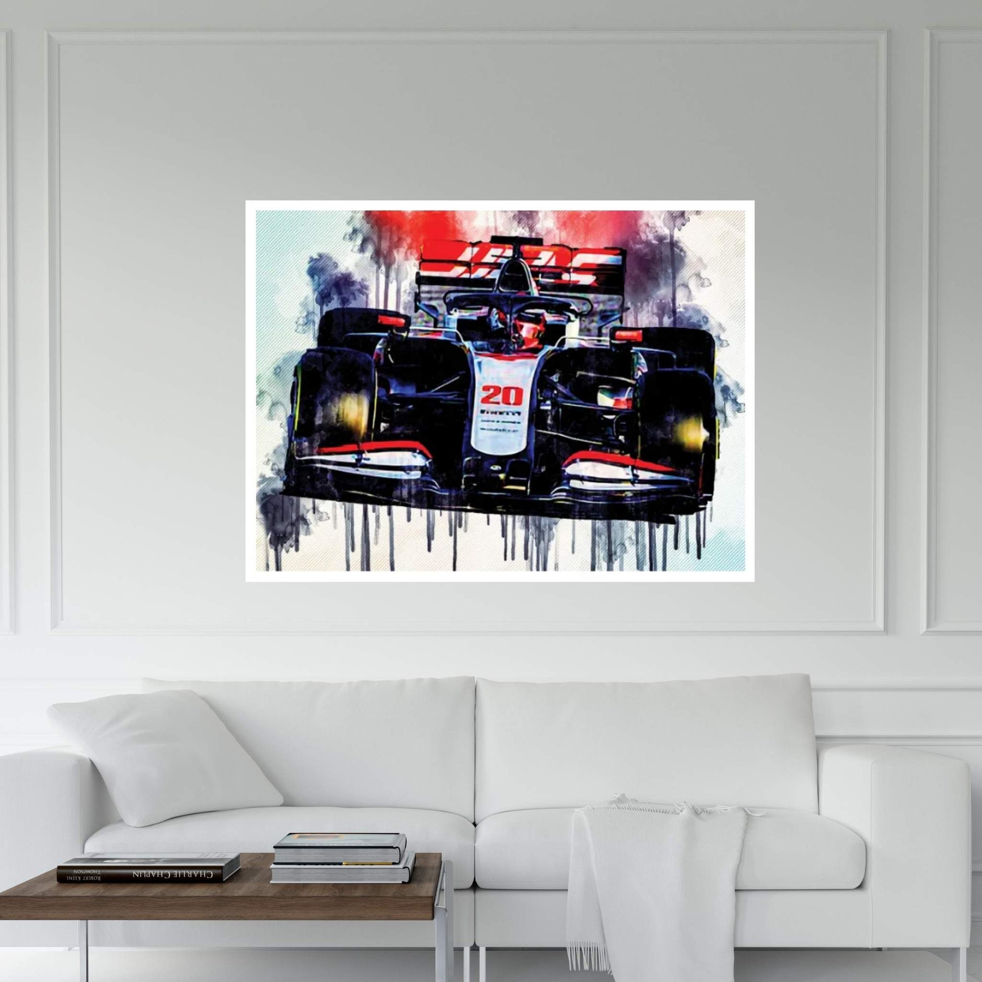 Kevin Magnussen Closeup Haas Vf-20 Raceway 2020 F1 Cars Formula 1 Canvas Wall Art - Y Canvas