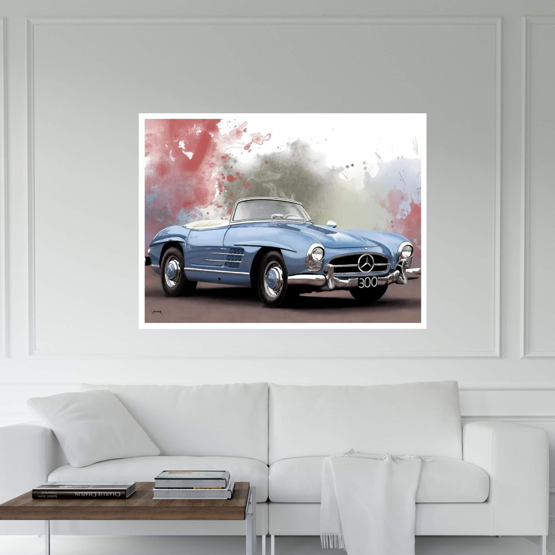 Mercedes 300 SL Canvas Wall Art - Y Canvas