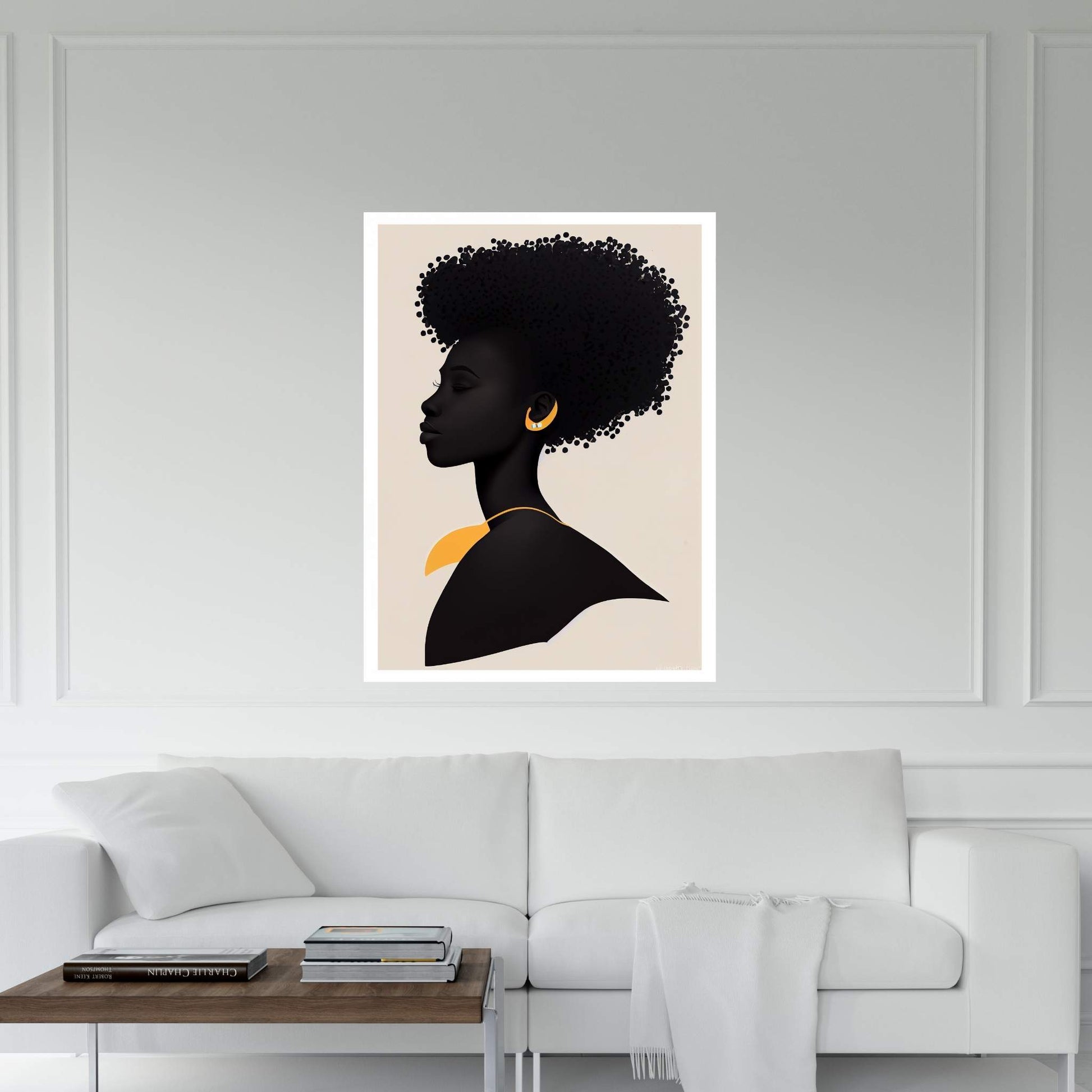 African Black Woman Canvas Wall Art Home Decor - Y Canvas