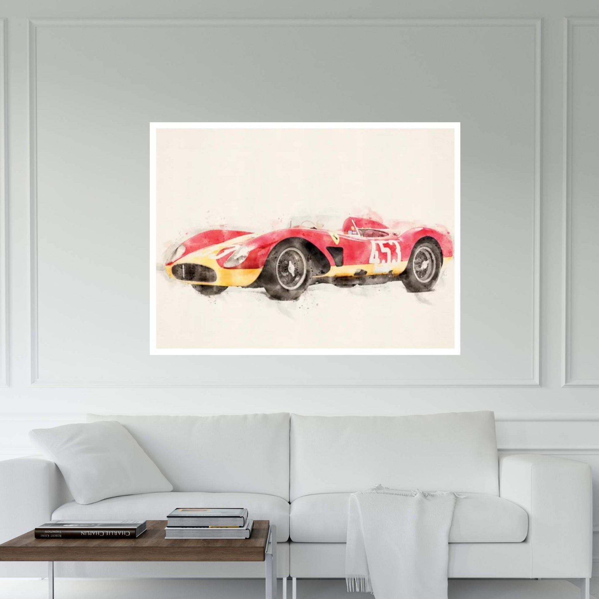Ferrari Retro Tuning MCMLVII Canvas Wall Art - Y Canvas