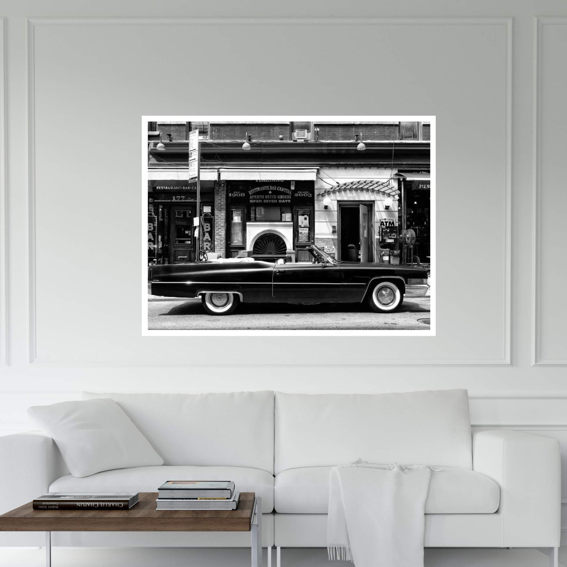 Black Cadillac Canvas Wall Art - Y Canvas