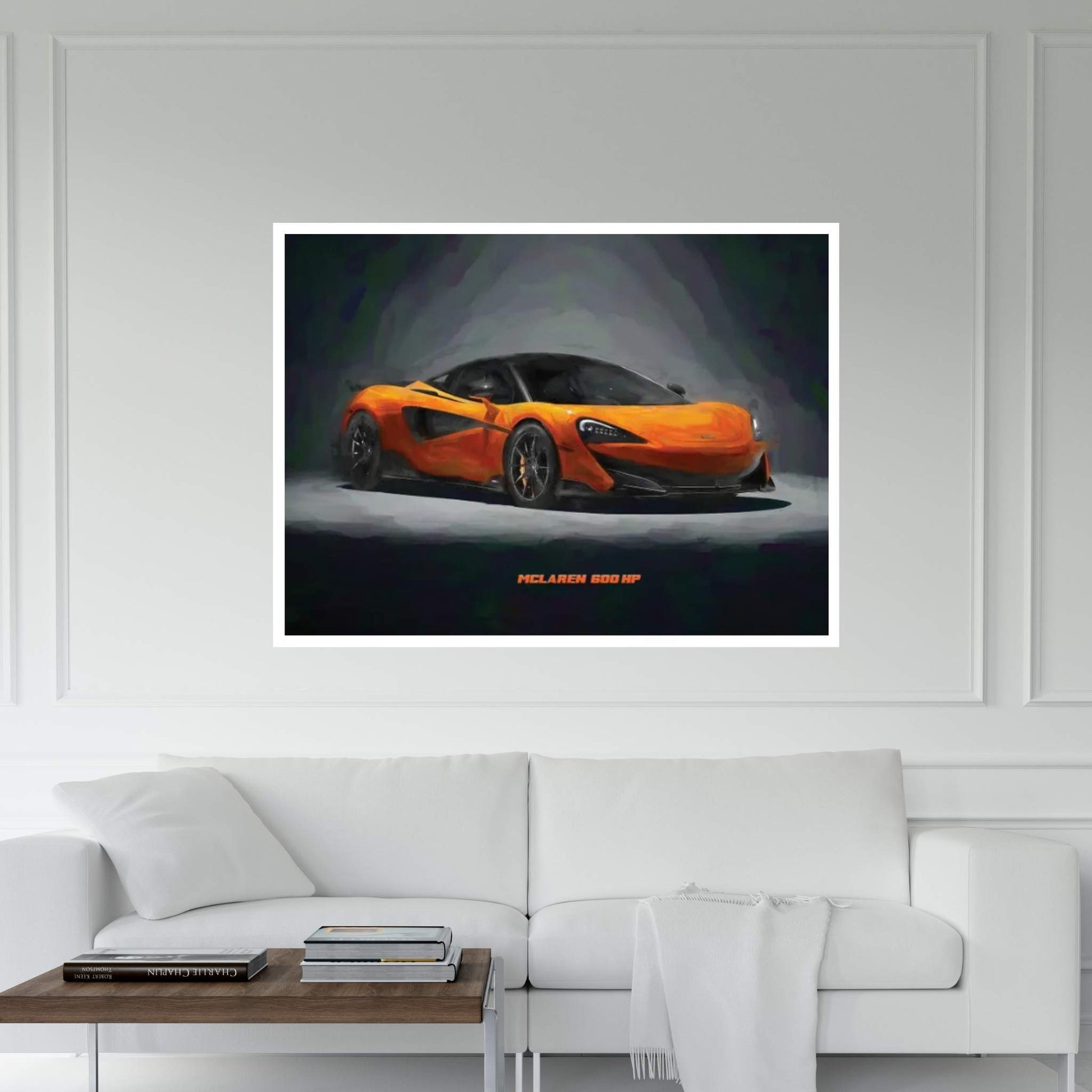 McLaren 600 HP In Watercolor Canvas Wall Art - Y Canvas