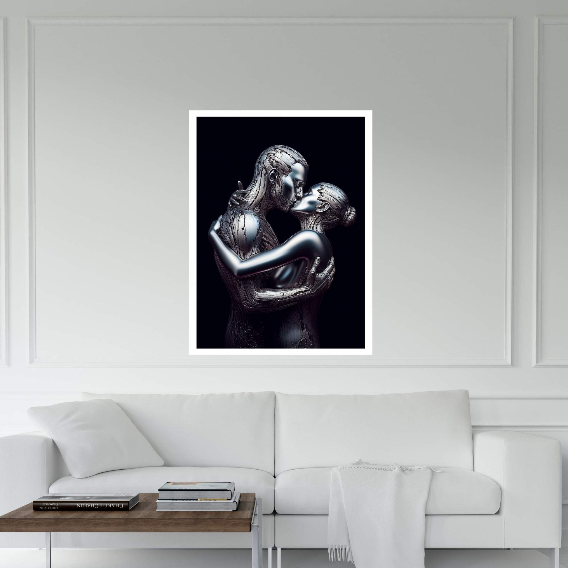 Metalic Love Couple Canvas Wall Art - Y Canvas