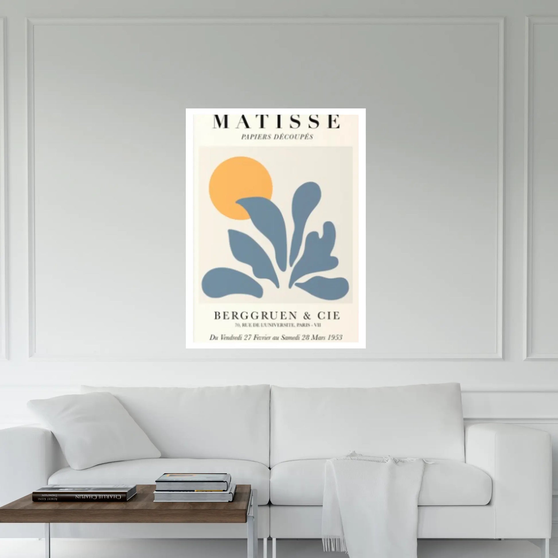 Henri Matisse Plant Canvas Wall Art Poster Dark Green Wall Art Museum Exhibition, Papiers Découpés Matisse Wall Print - Y Canvas