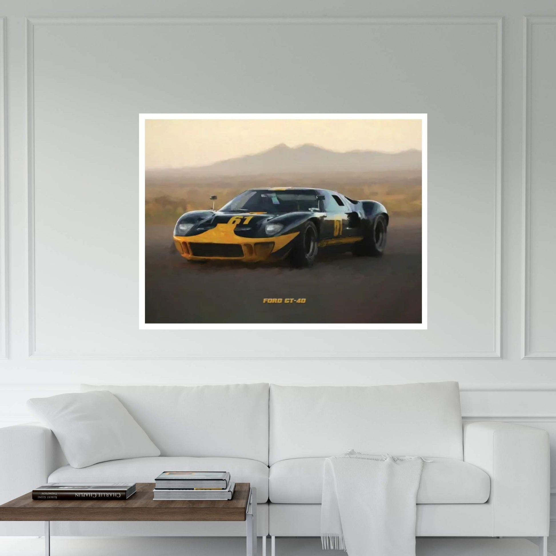 Ford Retro 1966 GT40 Canvas Wall Art - Y Canvas