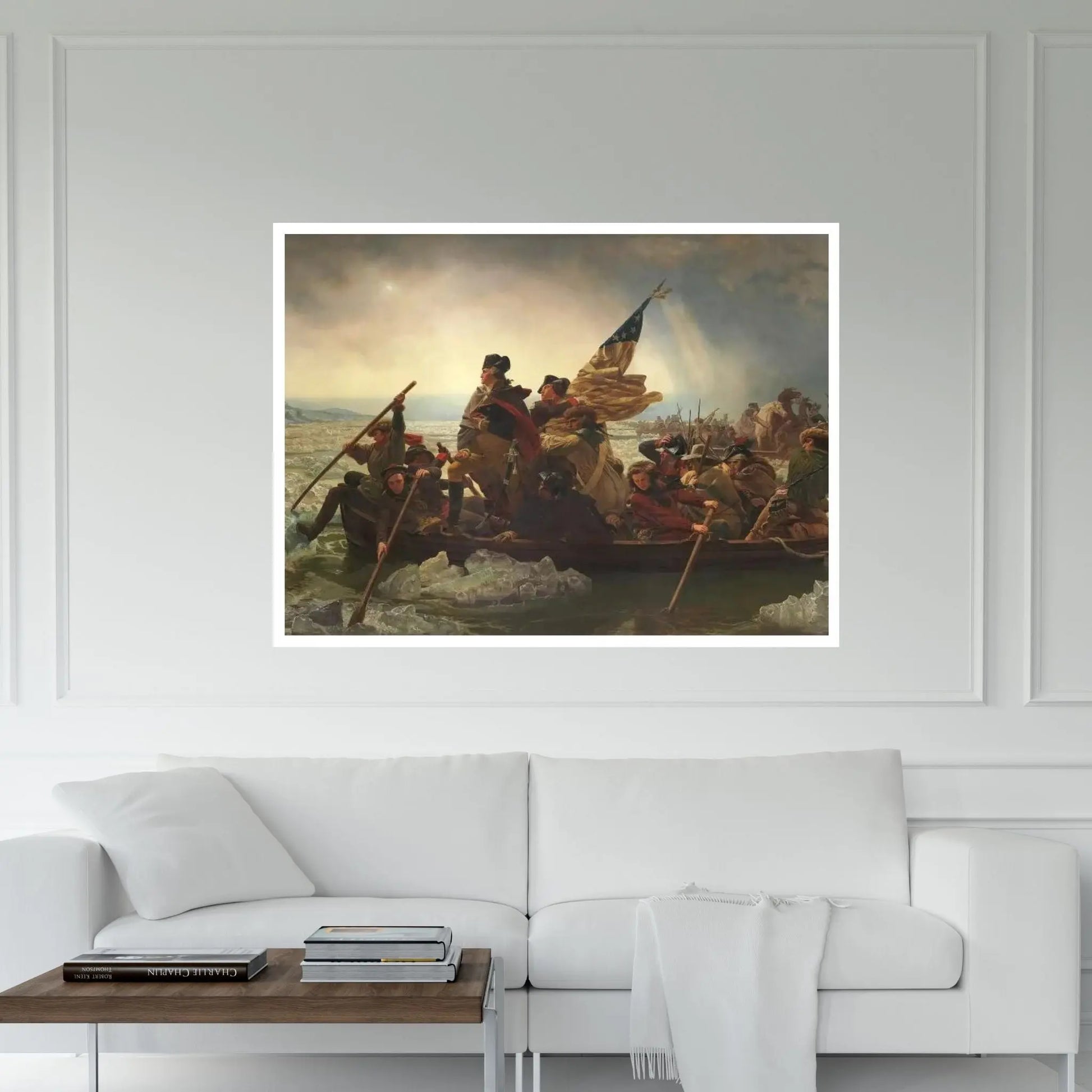 Painting Of George Washington Crossing The Delaware Canvas Wall Art - Y Canvas