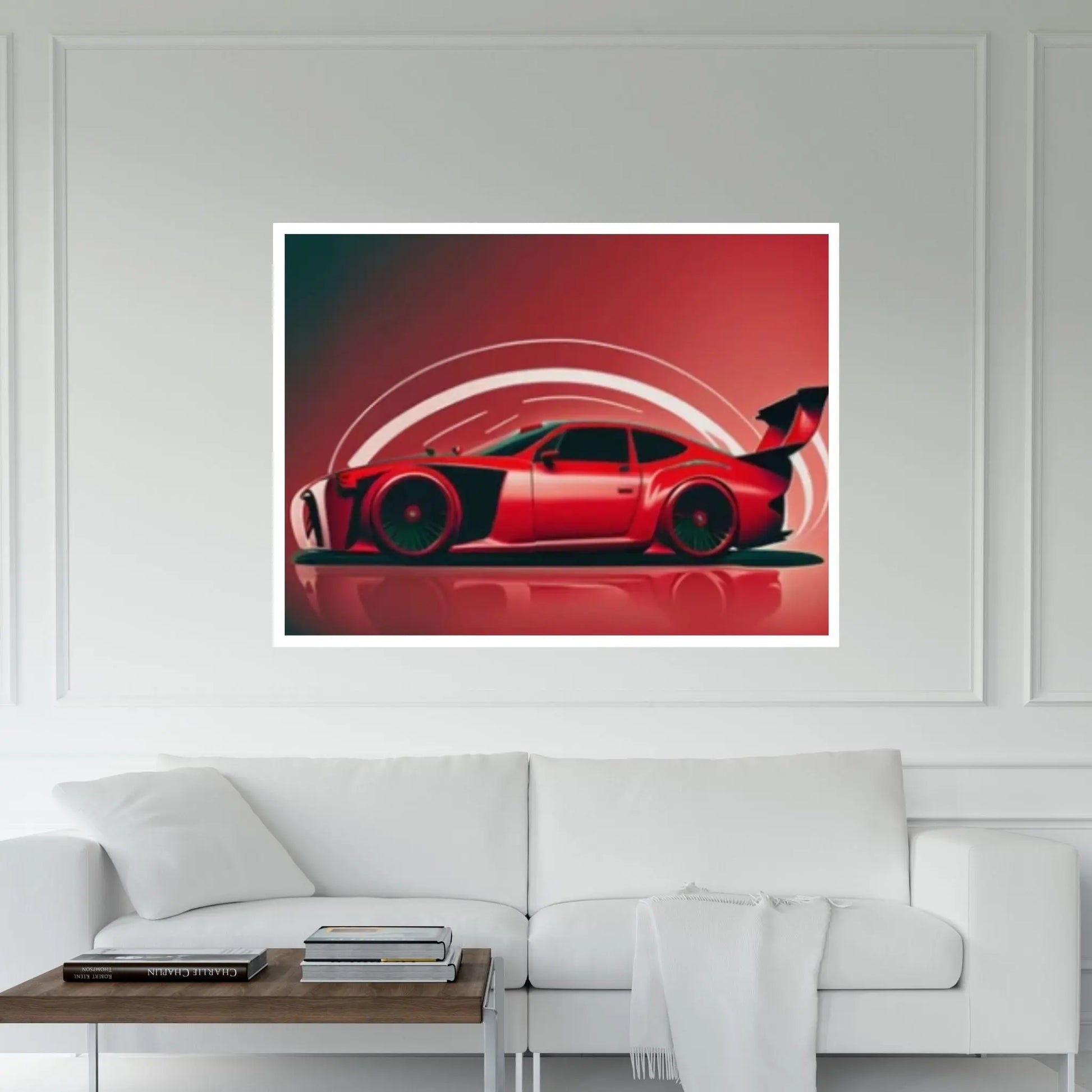 Red Sport Cars Canvas Wall Art Poster Print, Supercar Wall Art - Y Canvas