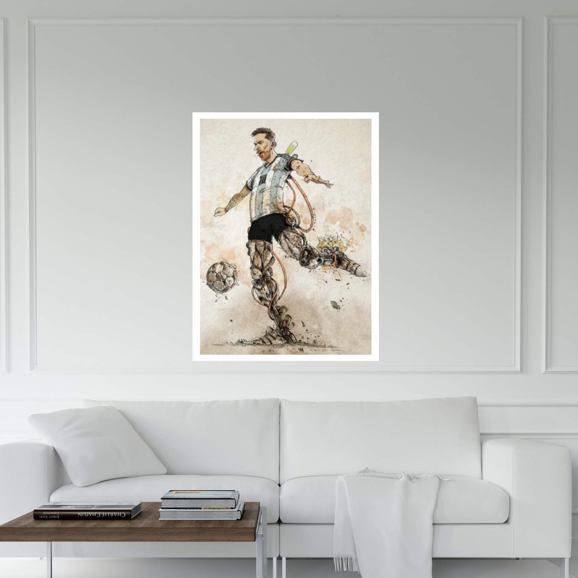 Rusty Messi Canvas Wall Art - Y Canvas