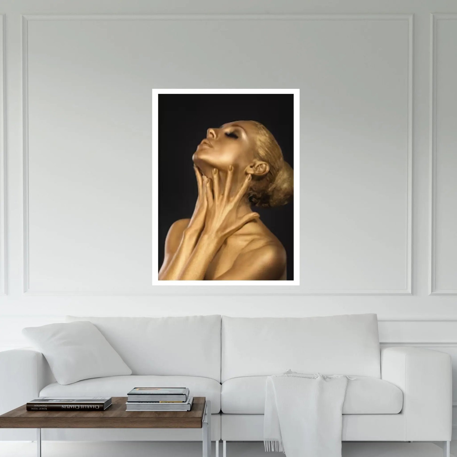 Black and Gold African Nude Woman Indian Oil Painting on Canvas Posters and Prints Scandinavian Wall Art Picture - Y Canvas
