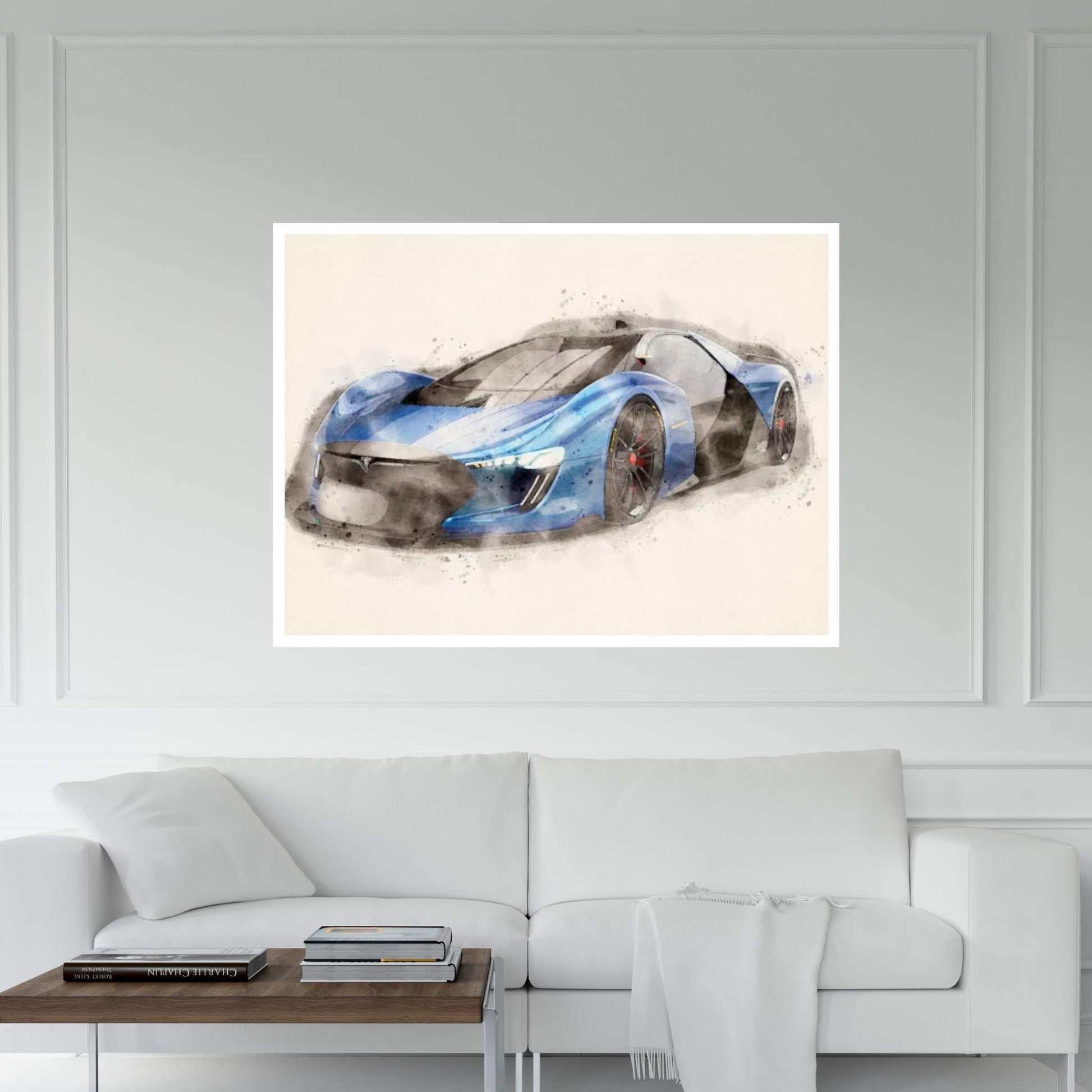 Tesla Motors V II Canvas Wall Art - Y Canvas