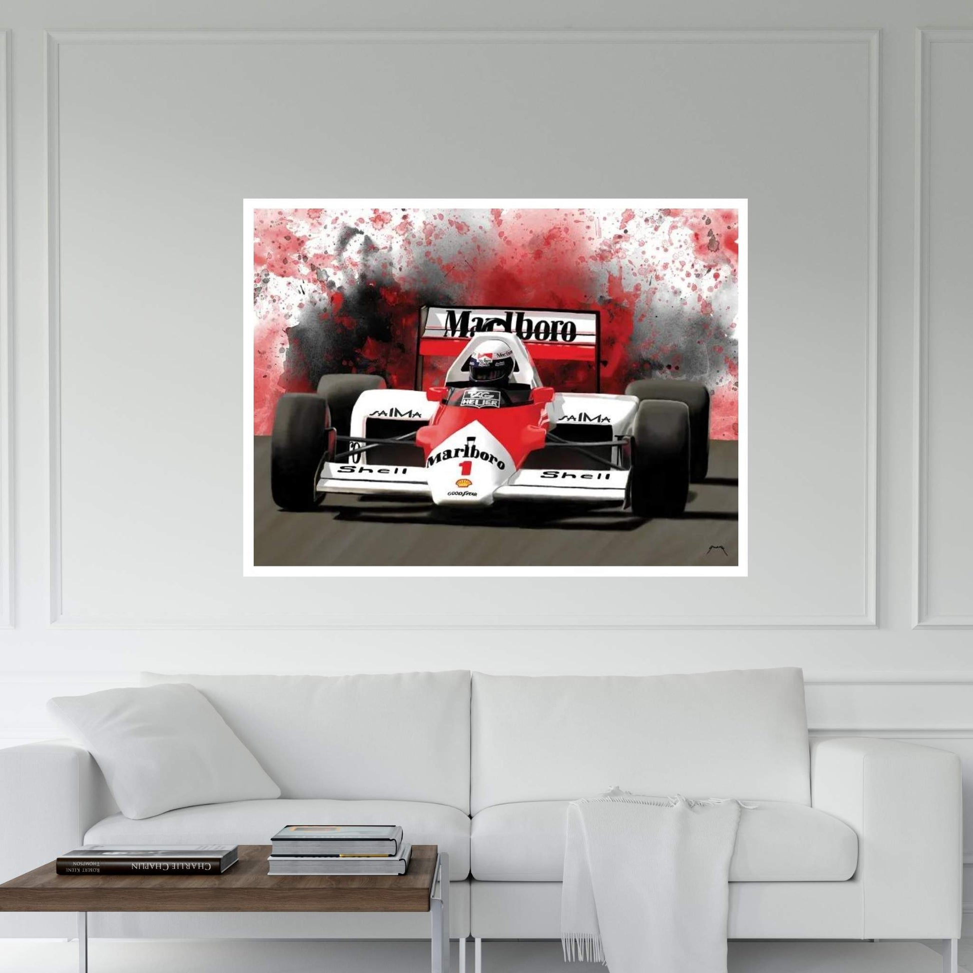 Prost's Racecar Canvas Wall Art - Y Canvas
