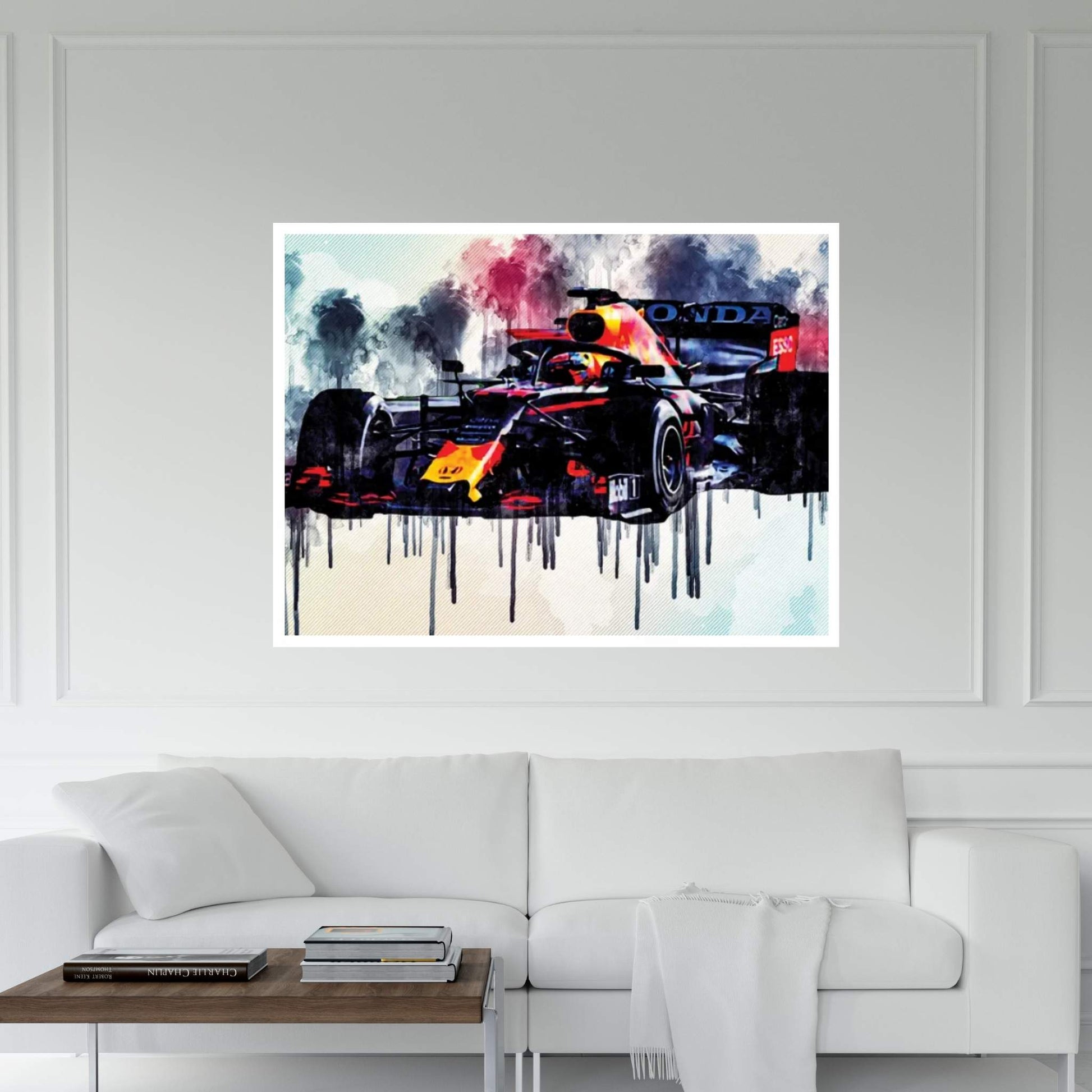 Max Verstappen Red Bull Racing Rb16B Raceway 2021 F1 Cars Formula 1 Rb16B On Track Red Bull Racing Honda Canvas Wall Art - Y Canvas