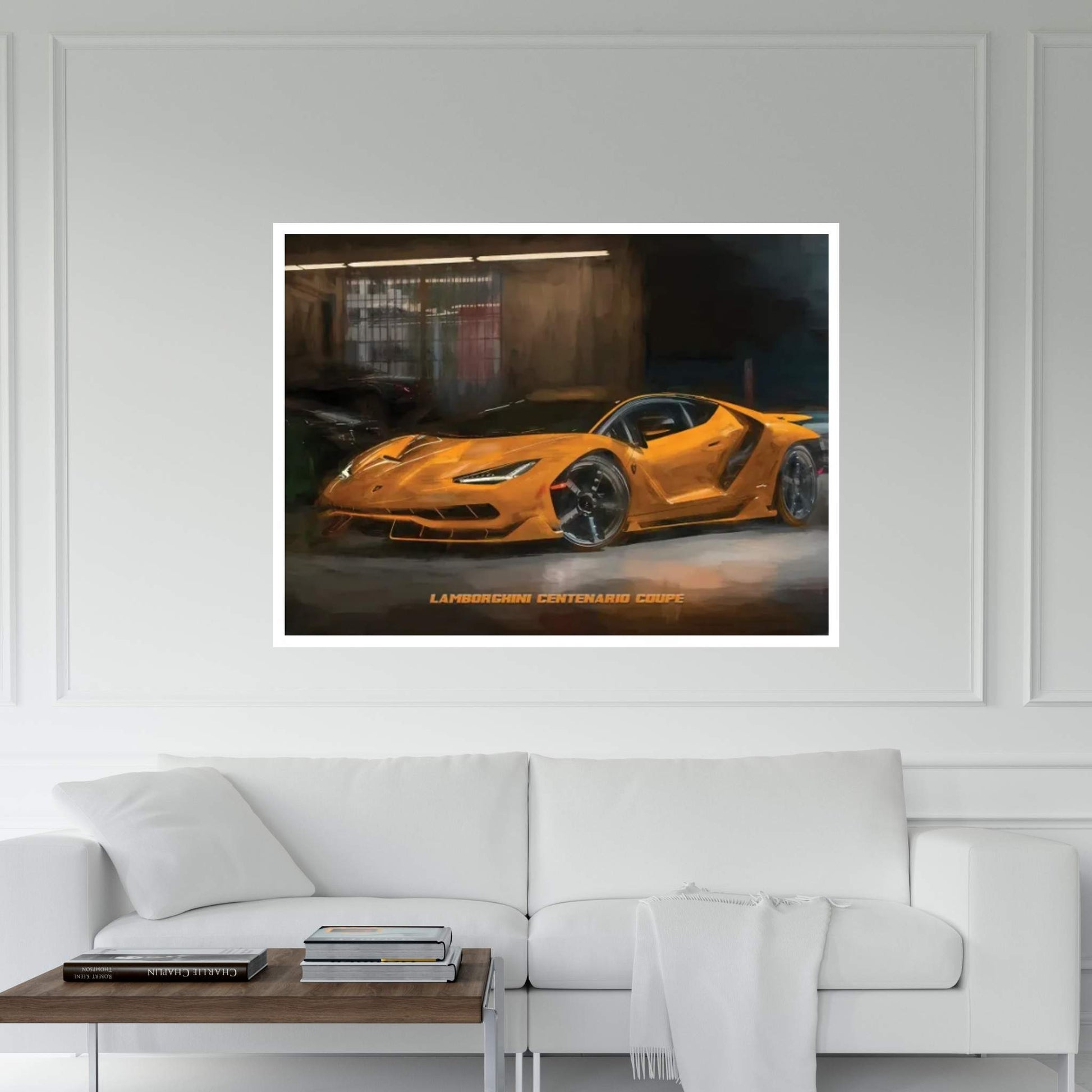 Lamborghini Centenario Coupe In Watercolor Canvas Wall Art - Y Canvas